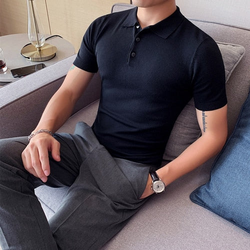 Men's Summer Cotton Short Sleeve Polo Shirt - Breathable Casual Tee for Outdoor Activities, Golf & Travel