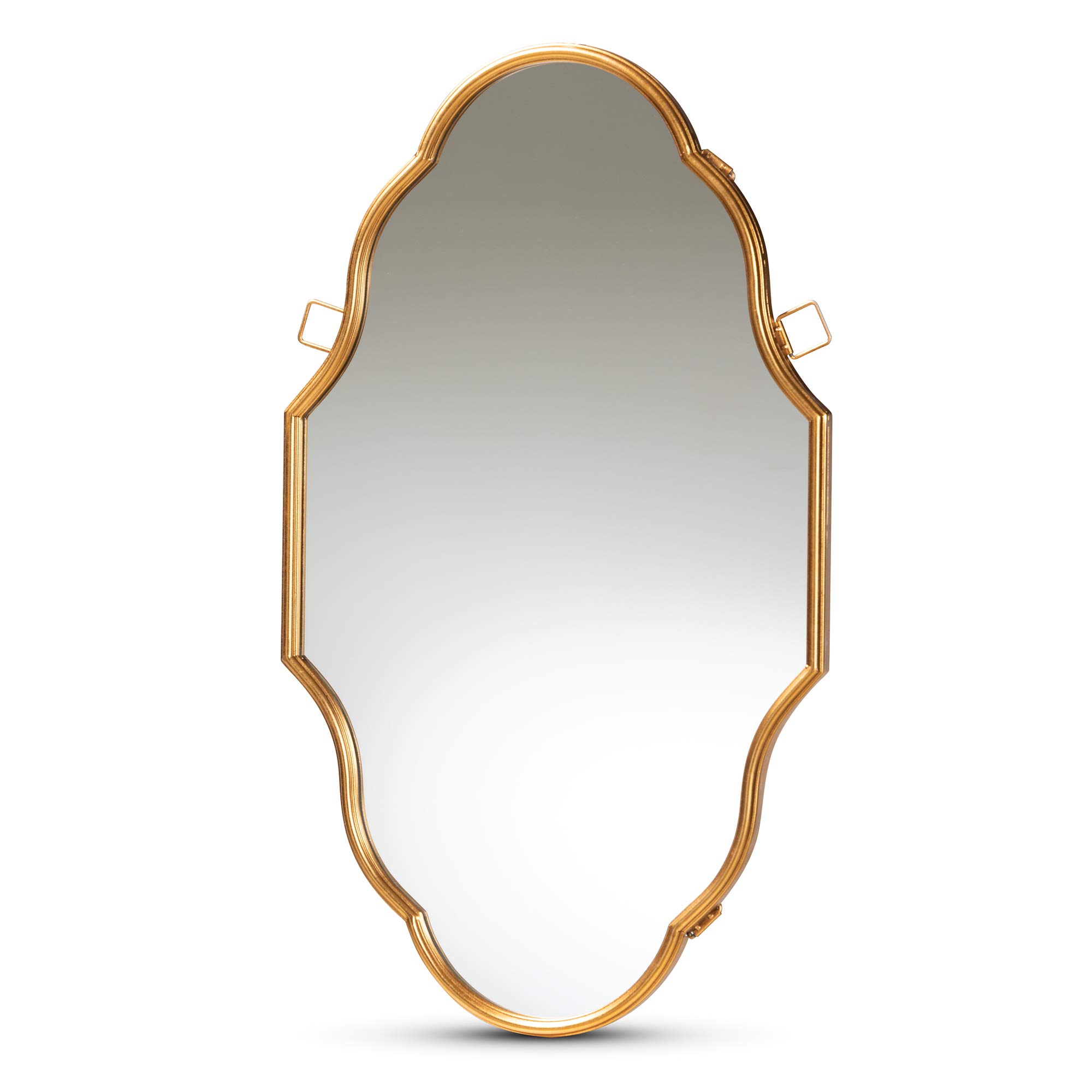 Baxton Studio Modern Gold Wall Mirror - Elegant Home Decor for Living Room, Bedroom & Entryway | Perfect for Adding Style & Light to Any Space