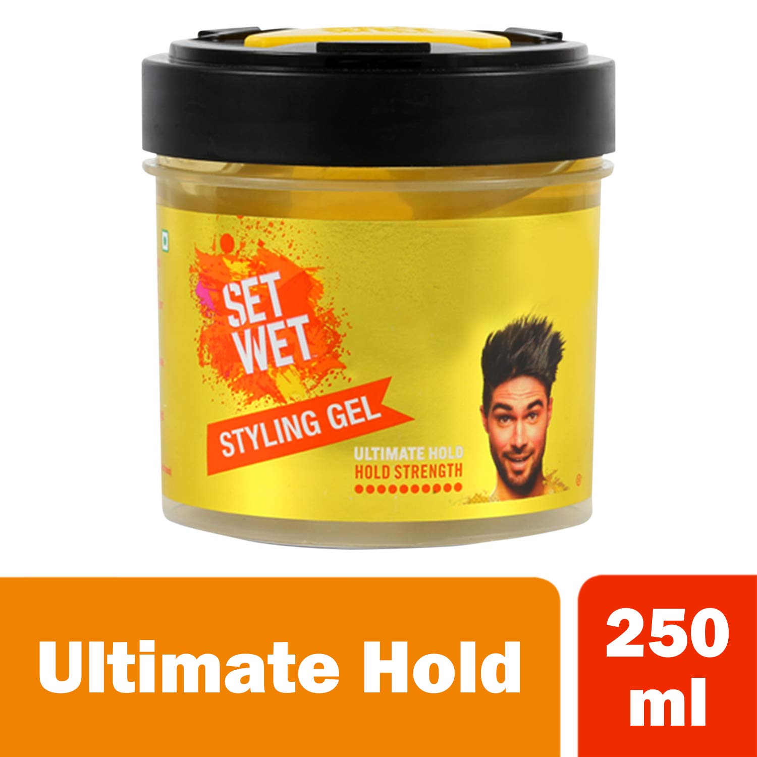 Set Wet Hair Gel Ultimate Hold & Cool Hold Strength - 250ml Each for Strong, Long-Lasting Styling - Perfect for Men's Hairstyling, Parties, and Daily Grooming