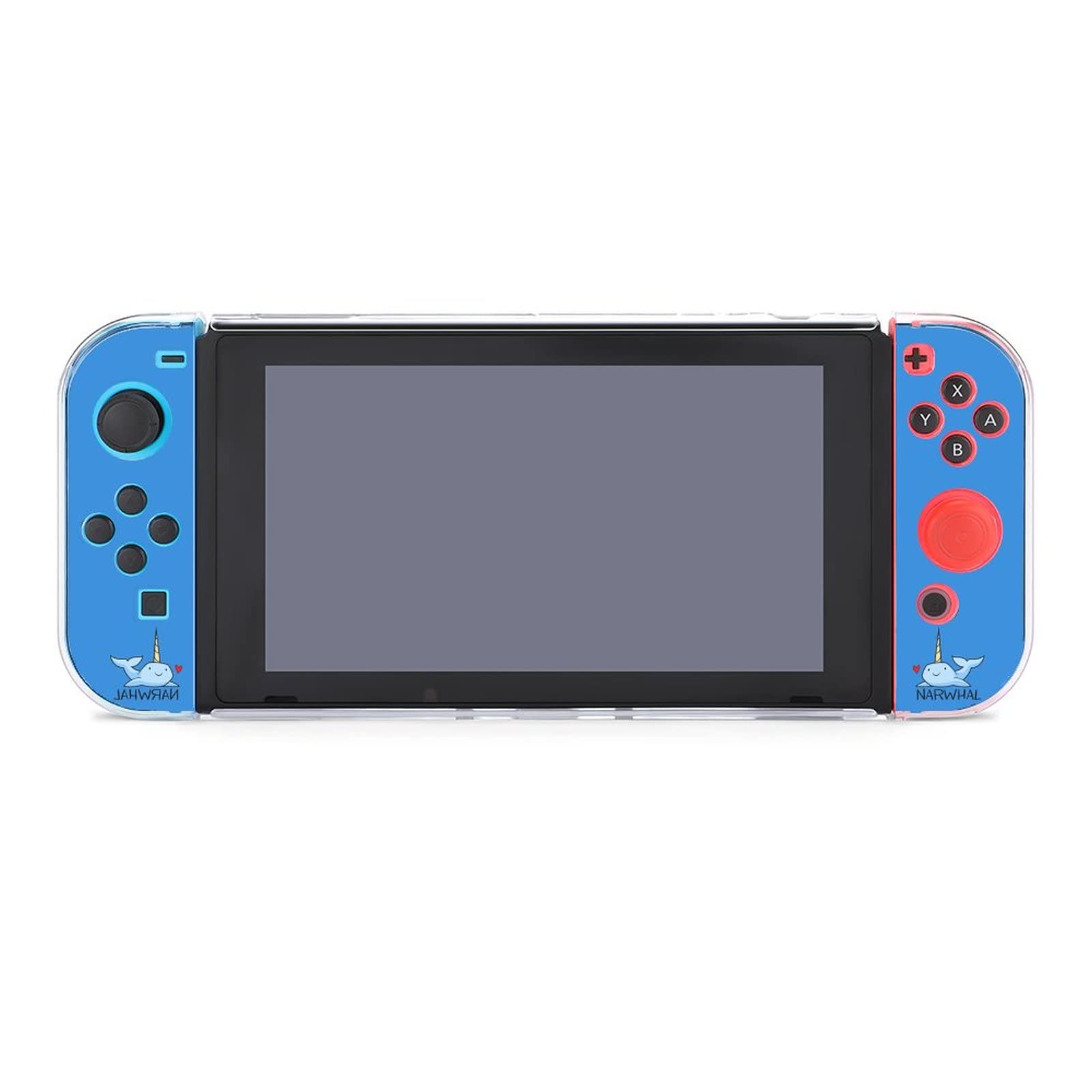 Blue Narwhal Protective Case Cover for Nintendo Switch - Shock-Absorption, Anti-Scratch Design - Durable Gaming Accessory for Travel & Home Use