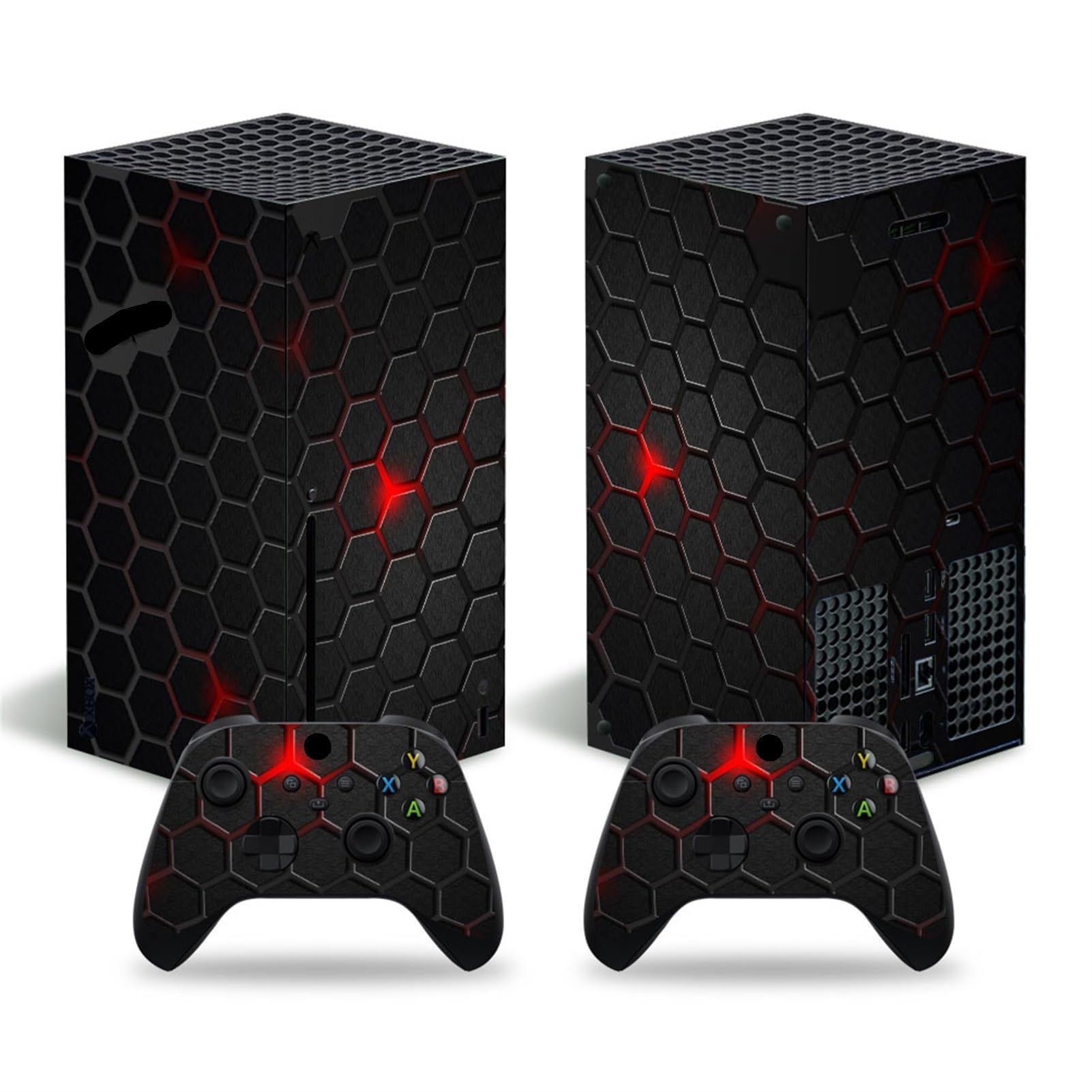 FXCON Protective Vinyl Cover Skin Wrap Sticker for Xbox Series X Console - Includes 2 Free Wireless Controller Skins (Color: 1) - Durable Gaming Accessory for Enhanced Protection & Customization - Perfect for Gamers, Collectors & Gift Giving