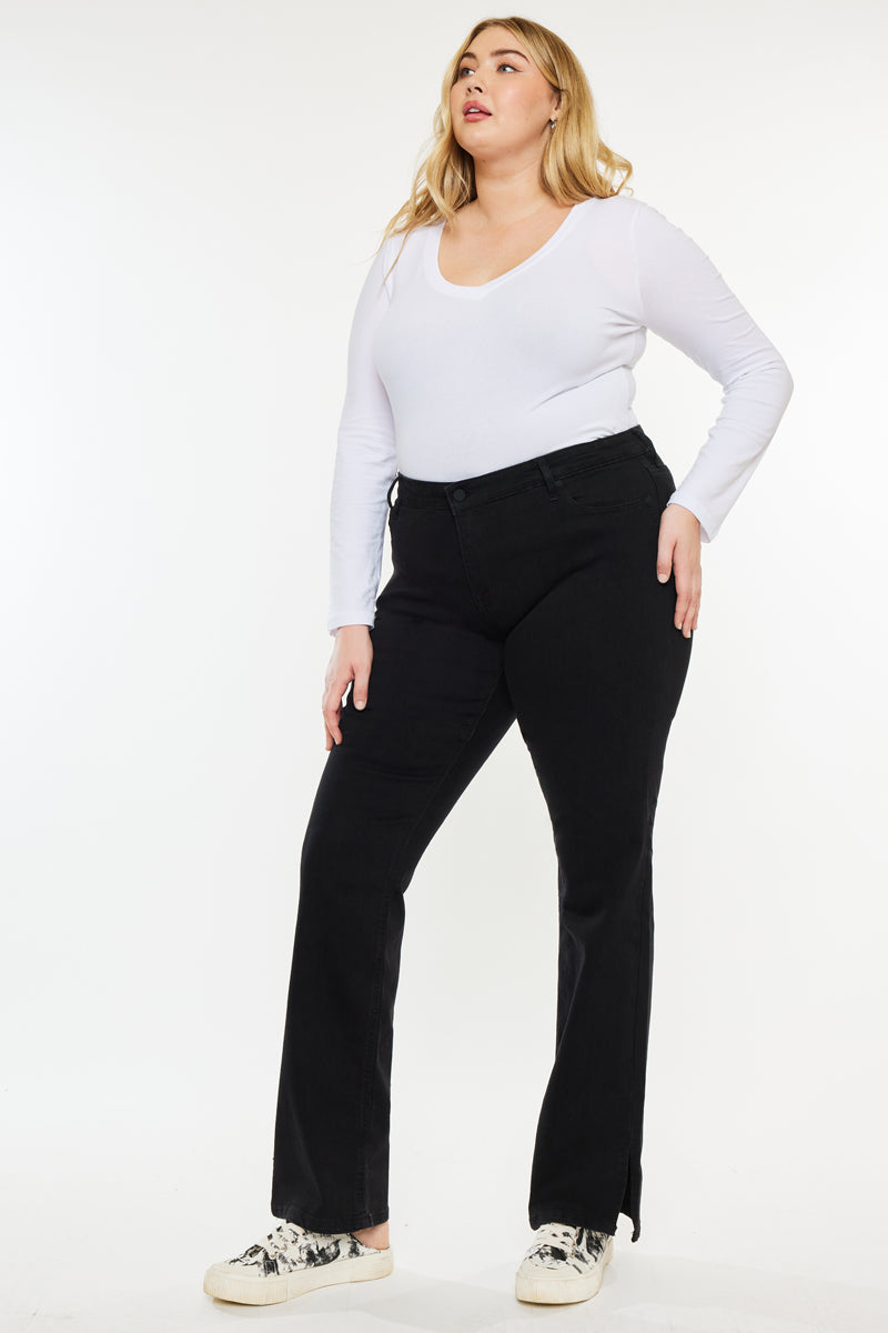 Erin Mid Rise Bootcut Jeans for Women - Plus Size Stretch Denim Pants, Comfortable & Flattering Fit - Perfect for Casual Wear, Office & Night Out