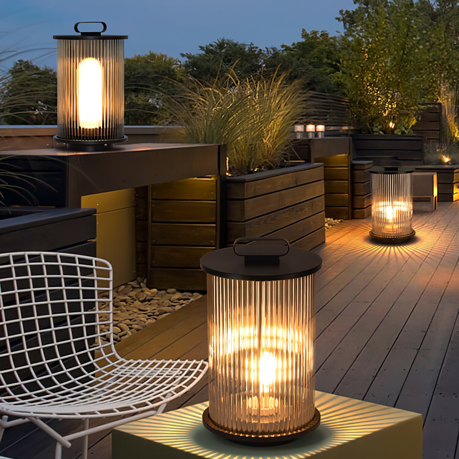 Solar Powered LED Lantern for Garden - Waterproof Outdoor Lighting for Patio, Yard, Pathway - Perfect for Camping, Backyard Decor, and Evening Ambiance