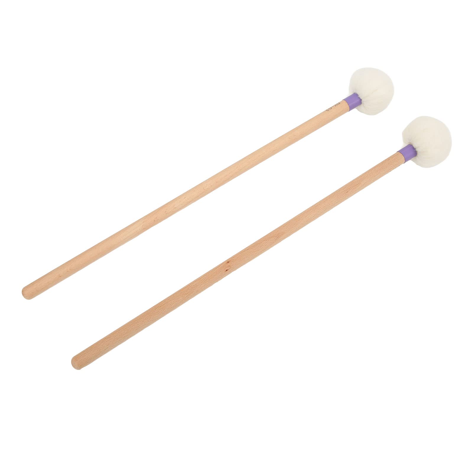 2Pcs Premium Felt Drum Mallets with Maple Wood Handle - Percussion Sticks for Bass Drums, Timpani & Snare Drums - Perfect for Orchestras, Marching Bands & Drum Practice