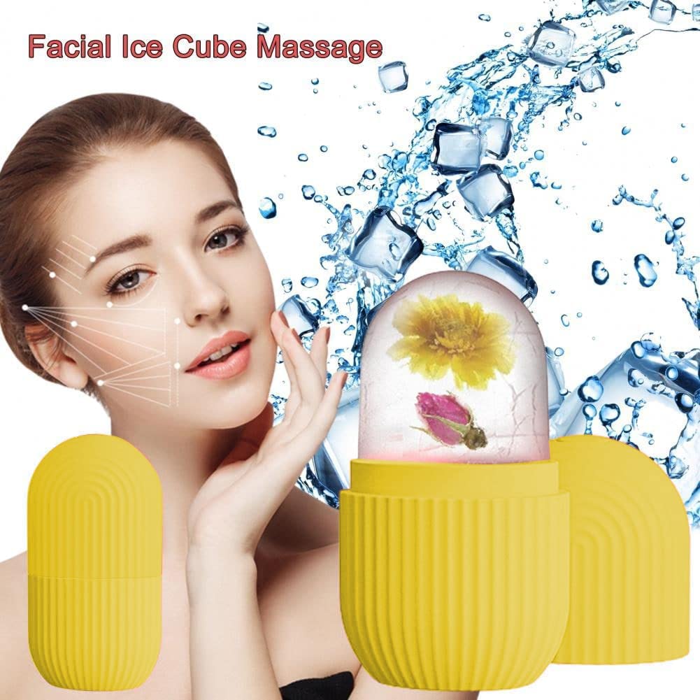 Reusable Silicone Ice Eye & Neck Mask - Natural De-Puffing, Migraine Relief & Skin Care | Cold Therapy for Dark Circles, Headaches & Facial Relaxation | Perfect for Morning Routine & Stress Relief