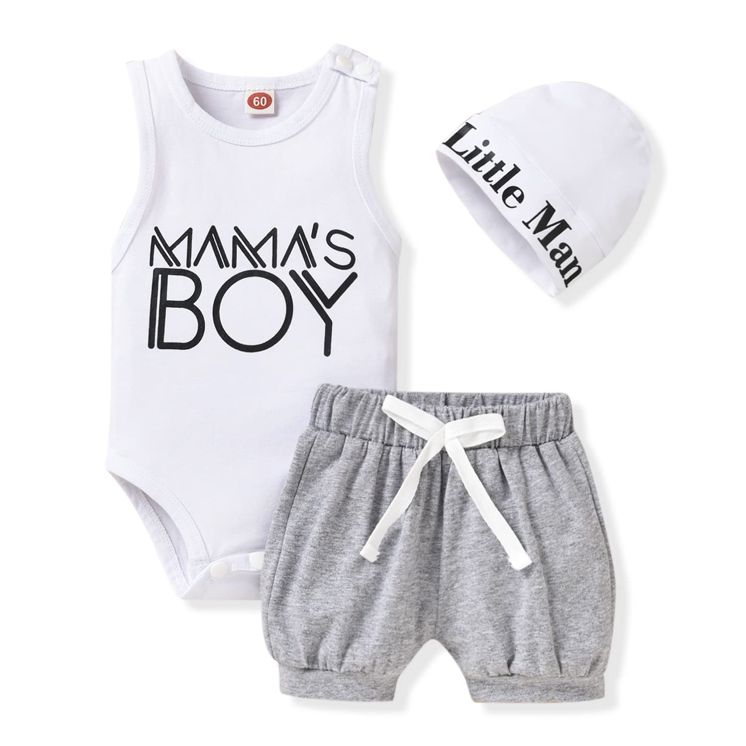 Baby Boys Summer Outfit - Sleeveless Bodysuit & Shorts Set | Soft Cotton Comfort for Playtime, Beach & Outdoor Adventures