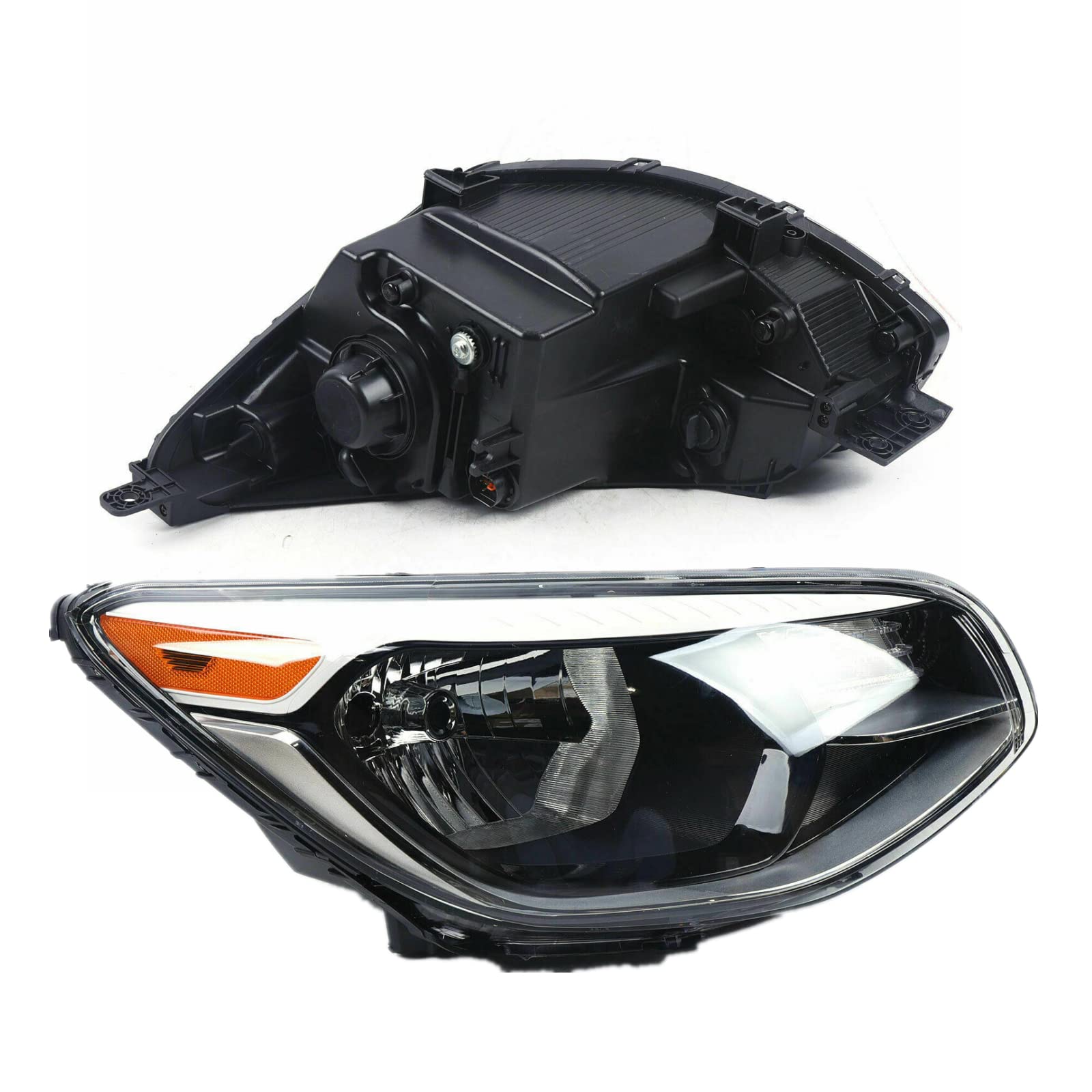 2014-2019 Kia Soul Right Passenger Side Halogen Projector Headlight Assembly Replacement - Clear Lens for Improved Night Visibility | Perfect for City Driving & Road Trips