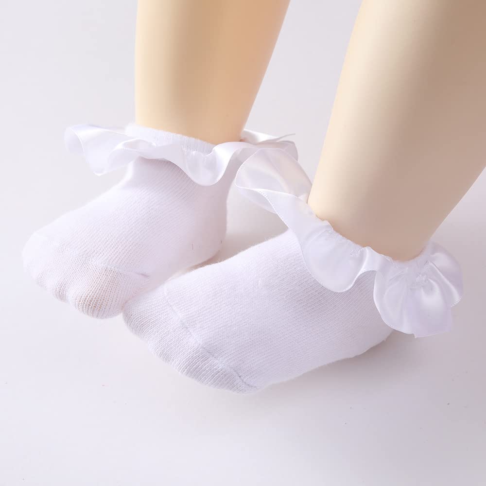 Toptim Baby Girls' Toddler Ankle Socks - Soft Breathable Cotton Casual Socks for Infants & Toddlers - Perfect for Playtime, Daycare & Everyday Wear