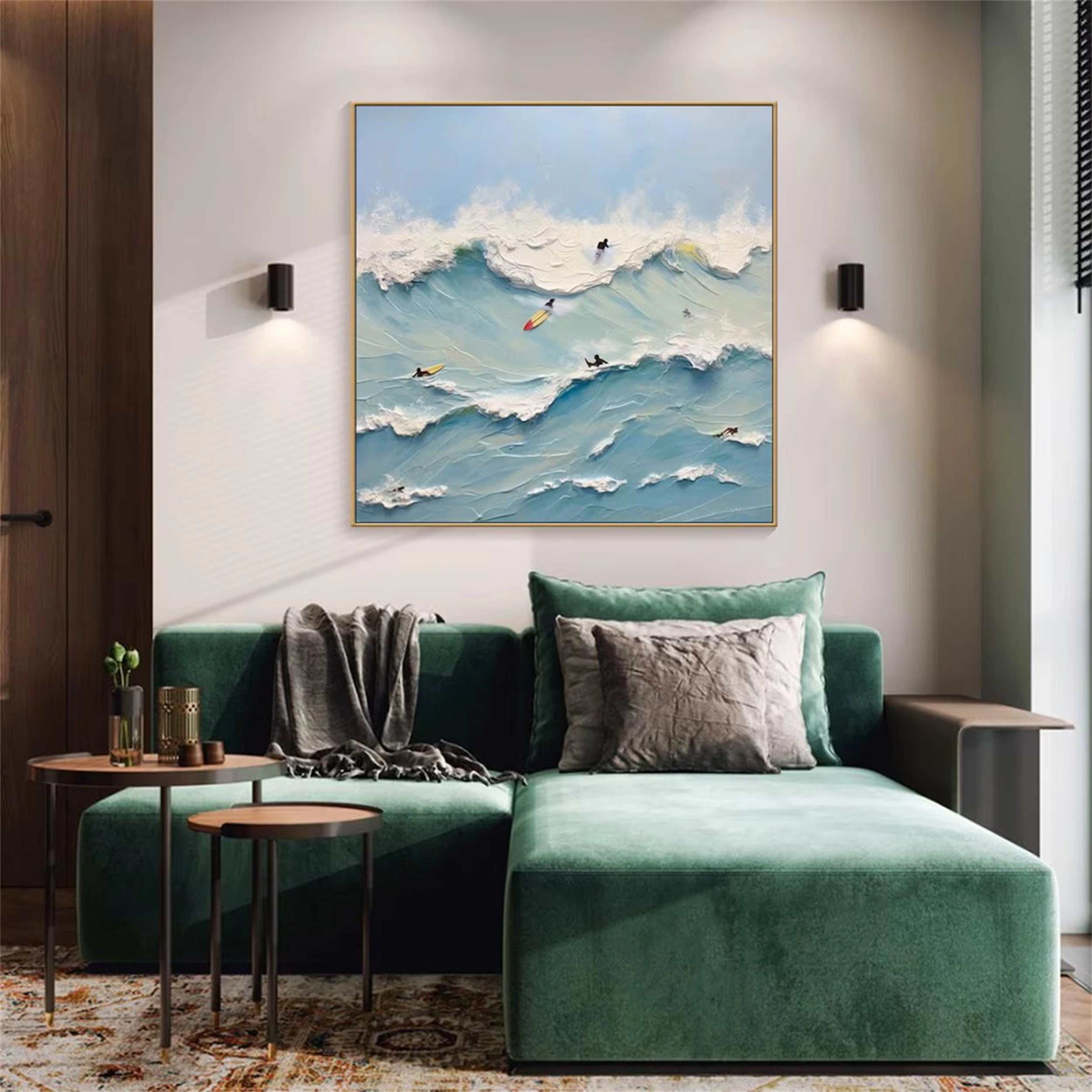 Ocean and Sky Painting #OS 042 - Stunning Coastal Wall Art for Beach House Decor & Living Room
