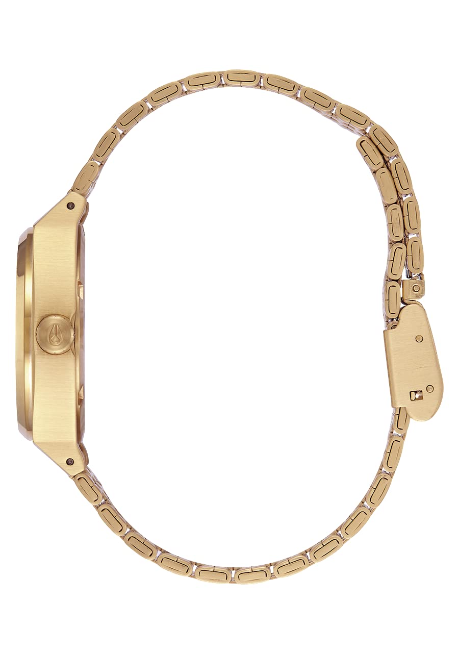 Nixon Medium Time Teller A1130 Women's Watch - 31mm Stainless Steel Case, 100m Water Resistant, Date Display | Perfect for Swimming, Diving & Everyday Wear