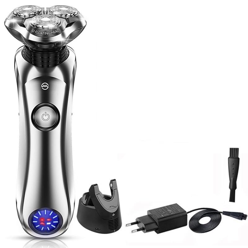 Professional Electric Head Shaver for Men - Wet & Dry Rechargeable Beard Trimmer & Facial Shaving Machine with Smart Cleaning System - Perfect for Bald Head Grooming, Travel & Daily Use