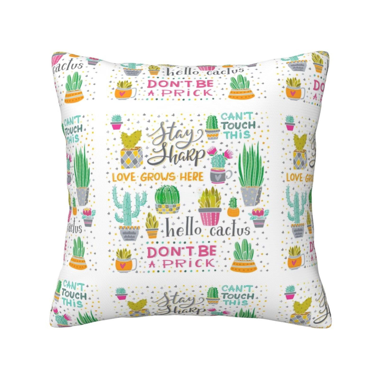 SSGVLPTO Succulent Cactus Printed All-Season Cushion Cover - Decorative Pillow Case for Bedroom, Sofa, Car Seat & Farmhouse Decor | Perfect for Home, Office & Outdoor Use
