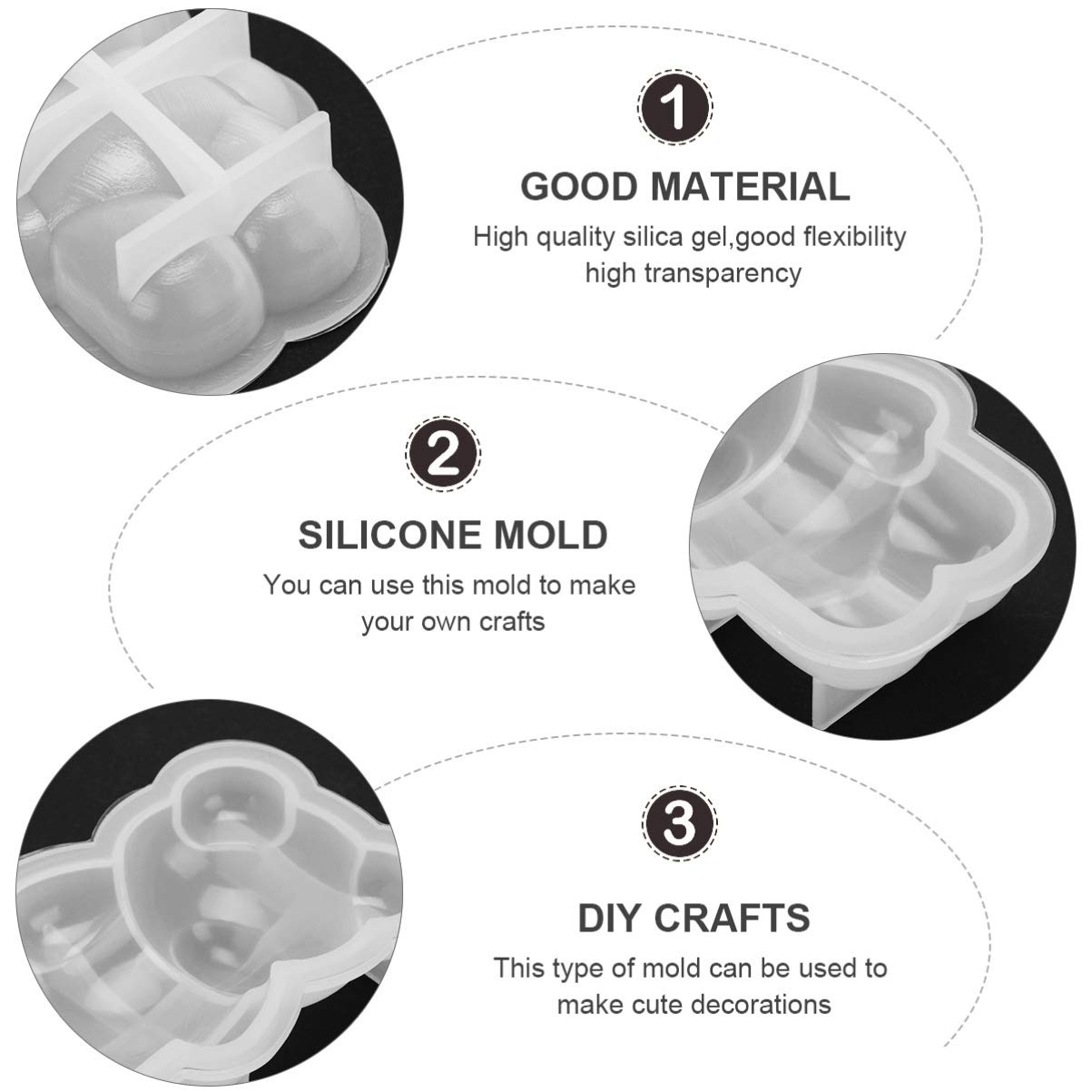 EXCEART 1pc Silicone Mold for Kids Crafts - Cartoon Animal Resin Casting Molds, Soap Bar Molds, Epoxy Bear Mold for DIY Chocolate, Gummy Bears & Candies - Perfect for Birthday Parties, Classroom Activities & Creative Gifts