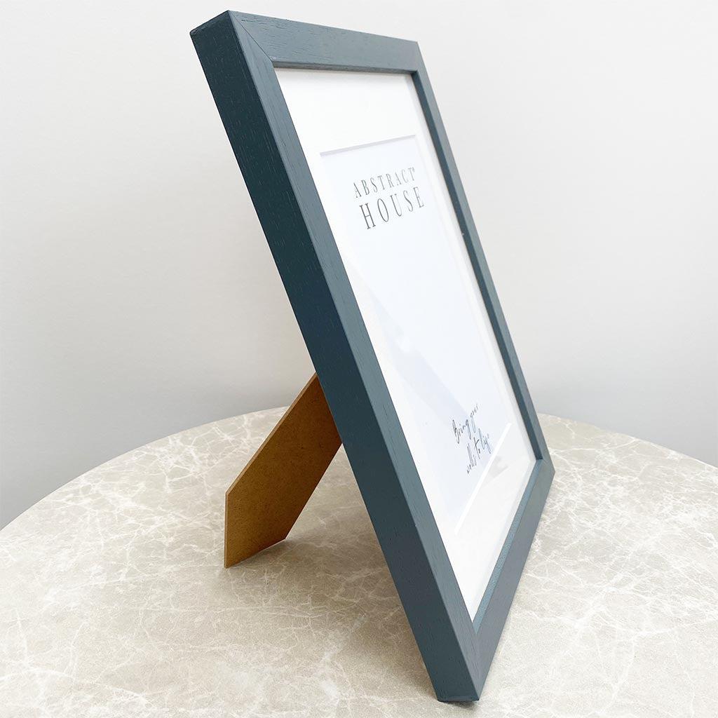 21x30cm Freestanding Grey Wooden Picture Frame - Perfect for Home Decor, Office Display, and Photo Gifts