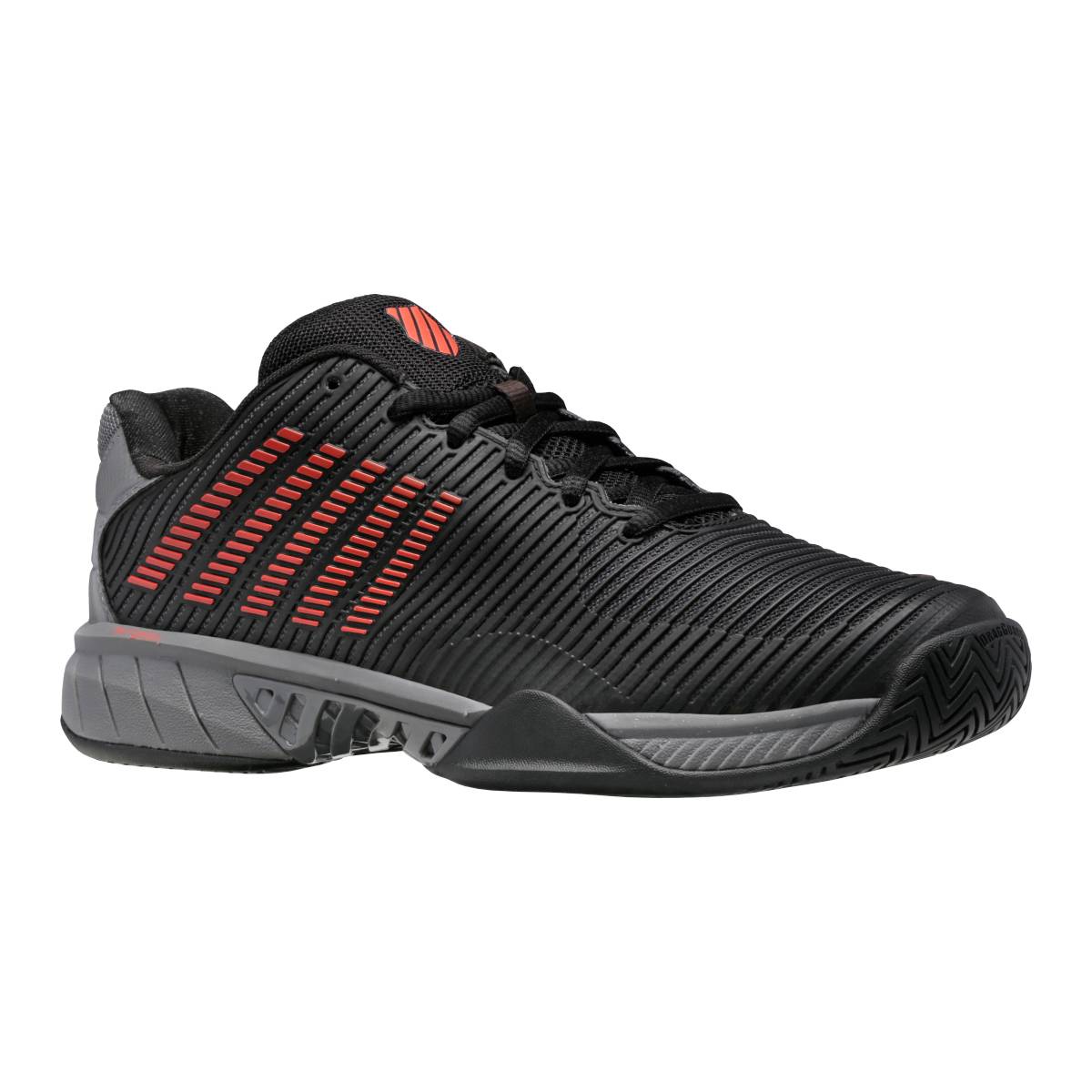 K Swiss Hypercourt Express 2 Men's Tennis Shoes - Black/Grey/Orange | Lightweight & Durable Court Shoes for Men | Perfect for Tennis, Pickleball & Casual Wear