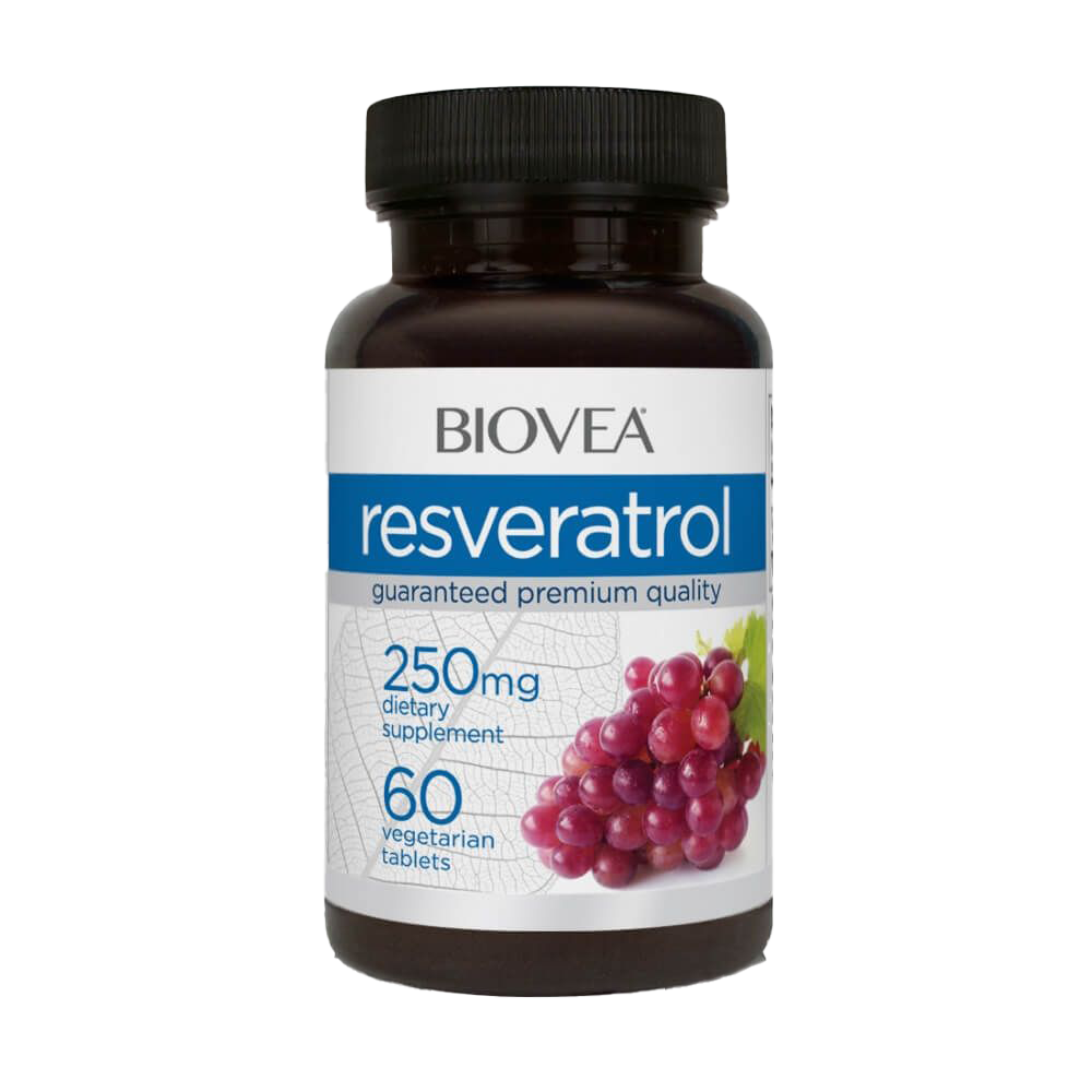 Biovea Resveratrol 250mg - 60 Vegetarian Capsules - Antioxidant Supplement for Heart & Brain Health - Supports Anti-Aging & Cellular Health - Perfect for Daily Wellness Routine