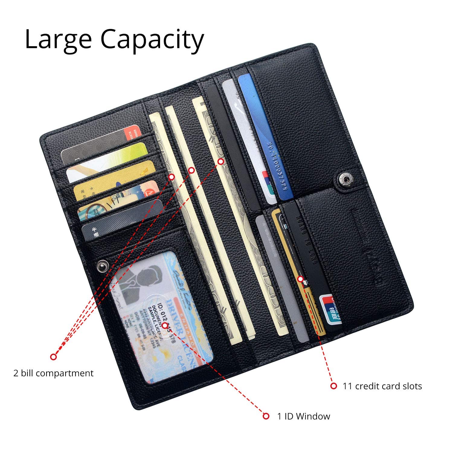 Bveyzi Slim Crossbody Purse & Wallet for Women - Everyday Essentials