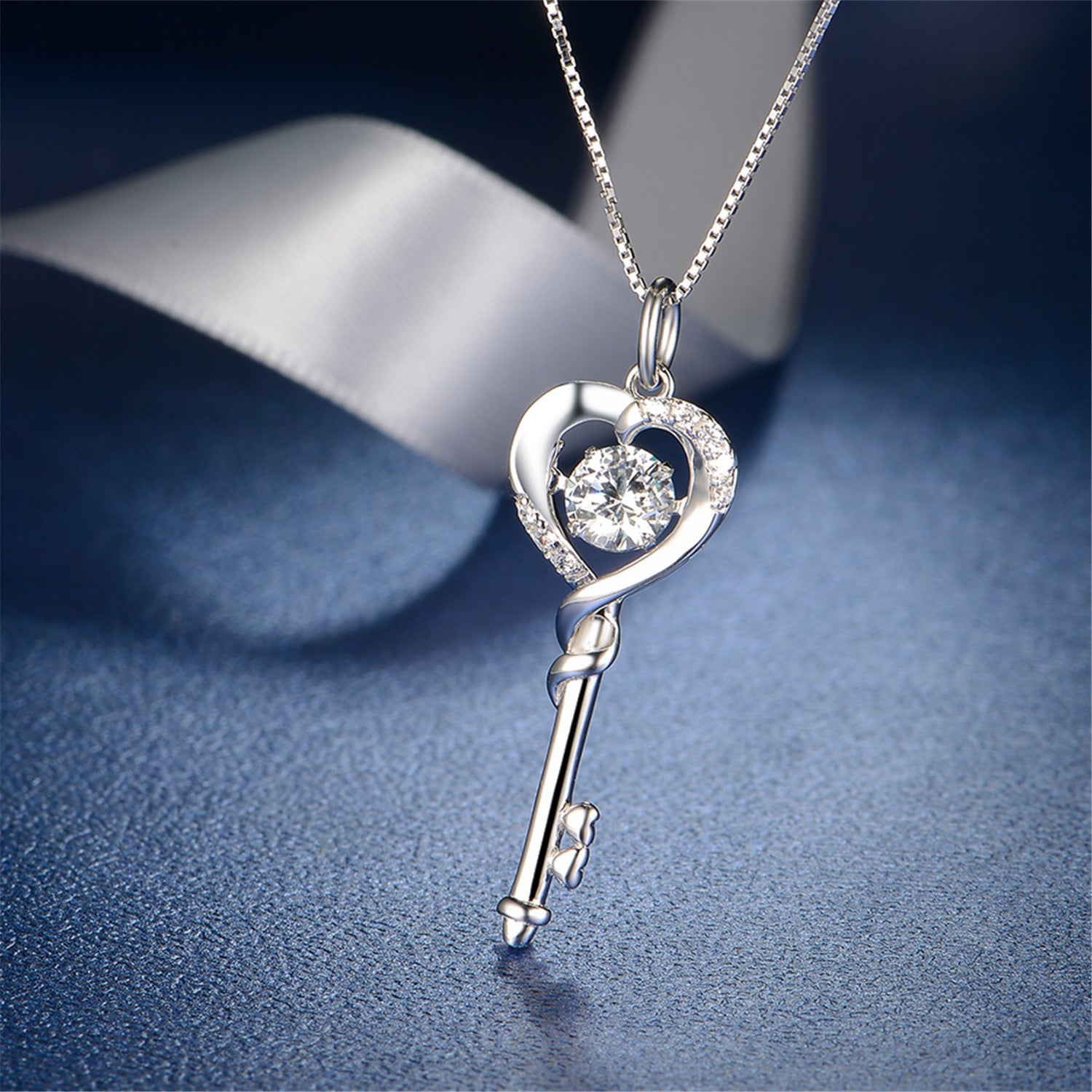 Rose Gold Plated Sterling Silver Heart Pendant Necklace with 0.9ct Diamond - Perfect for Valentine's Day Gifts & Anniversary Jewelry