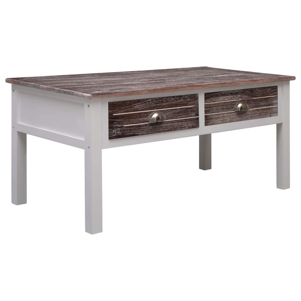 vidaXL Solid Wood Coffee Table - Rustic End Table for Living Room, Couch & Sofa - Multiple Color Options - Perfect for Home Decor, Lounge & Entertainment Areas