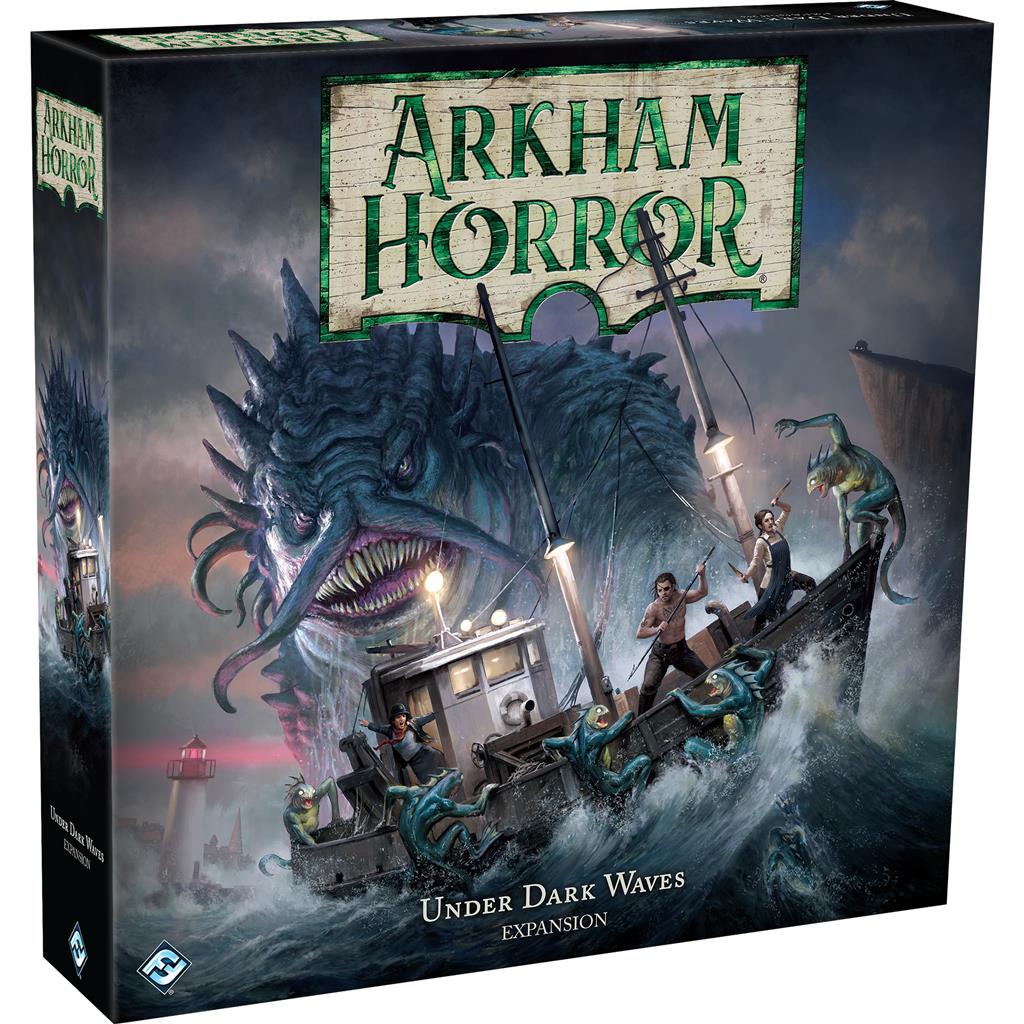 Arkham Horror: Under Dark Waves - Expansion Board Game for Lovecraftian Horror Fans | Perfect for Game Nights & Thematic Adventures