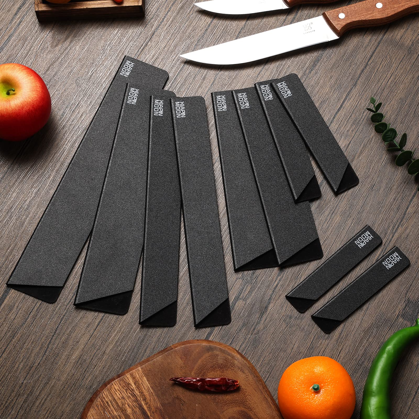 10-Piece Universal Knife Guards Set - BPA-Free ABS Plastic with Felt Lining for Extra Protection | Durable, Food Safe Knife Blade Covers (Knives Not Included) | Perfect for Kitchen Storage, Travel & Organization