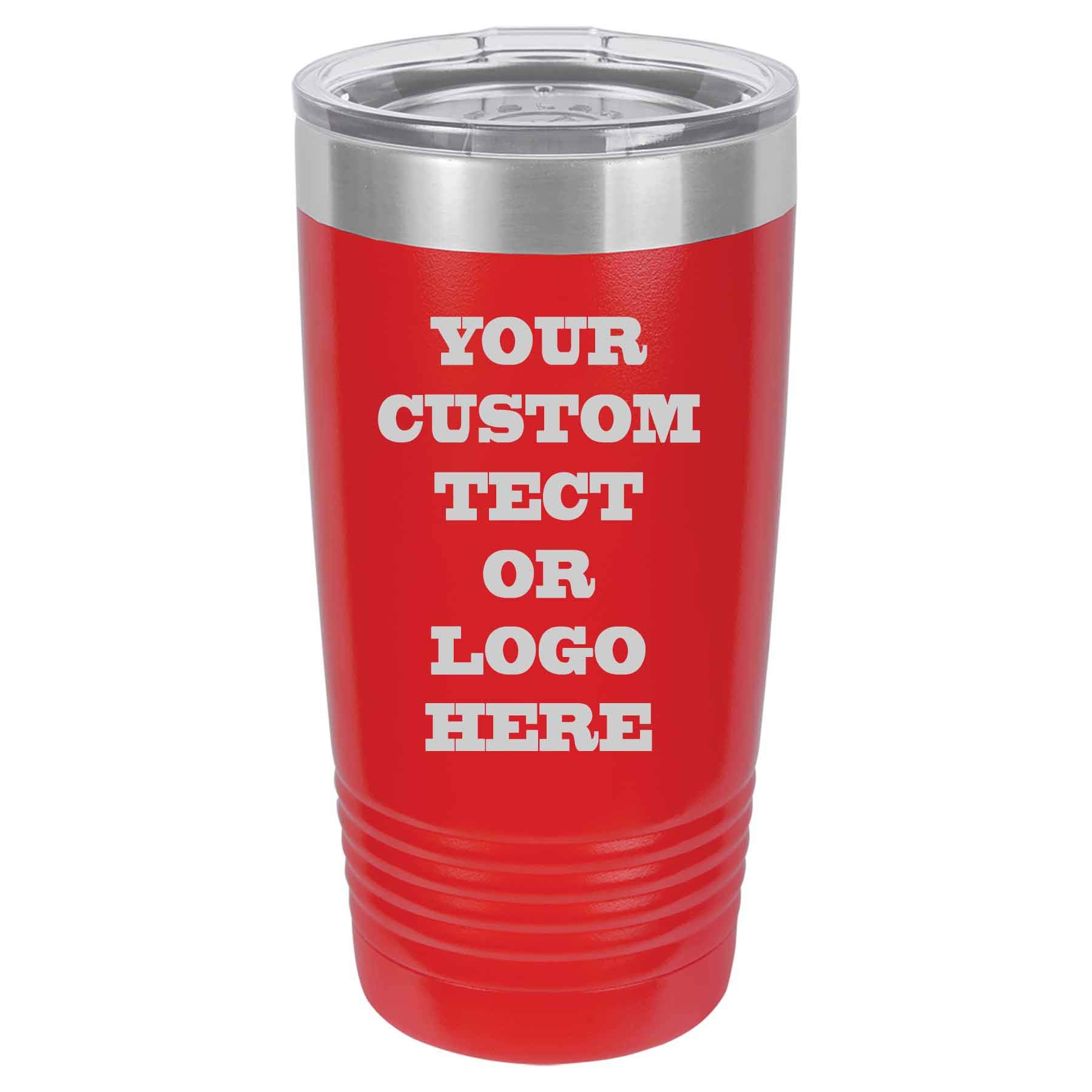 Laser Engraved 20oz Red Polar Camel Stainless Steel Tumbler - Double Wall Vacuum Insulated Travel Mug for Hot & Cold Drinks - Perfect for Camping, Office, Gym & Outdoor Adventures