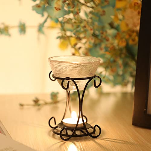 **Ceramic Essential Oil Burner - Aromatherapy Diffuser with Tealight Candle Holder for Home, Spa & Relaxation | Romantic Decor for Dining, Parties & Christmas**