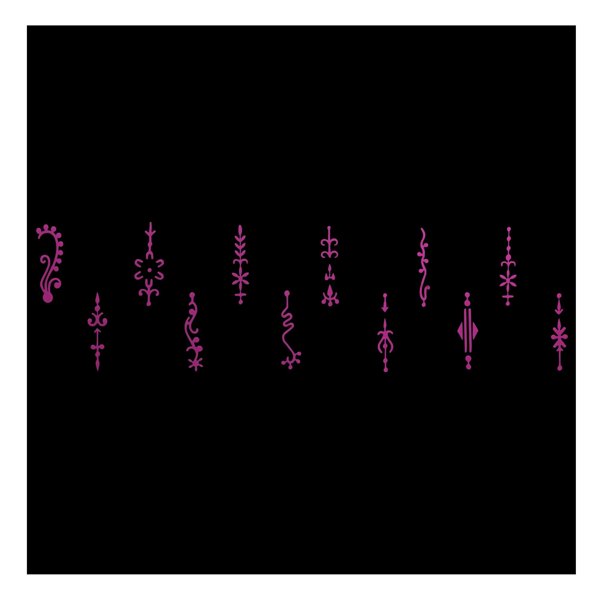 Comet Busters 22mm Long Fancy Pink Bindi for Women - Indian Forehead Jewelry for Weddings, Parties & Festivals (BIN681)