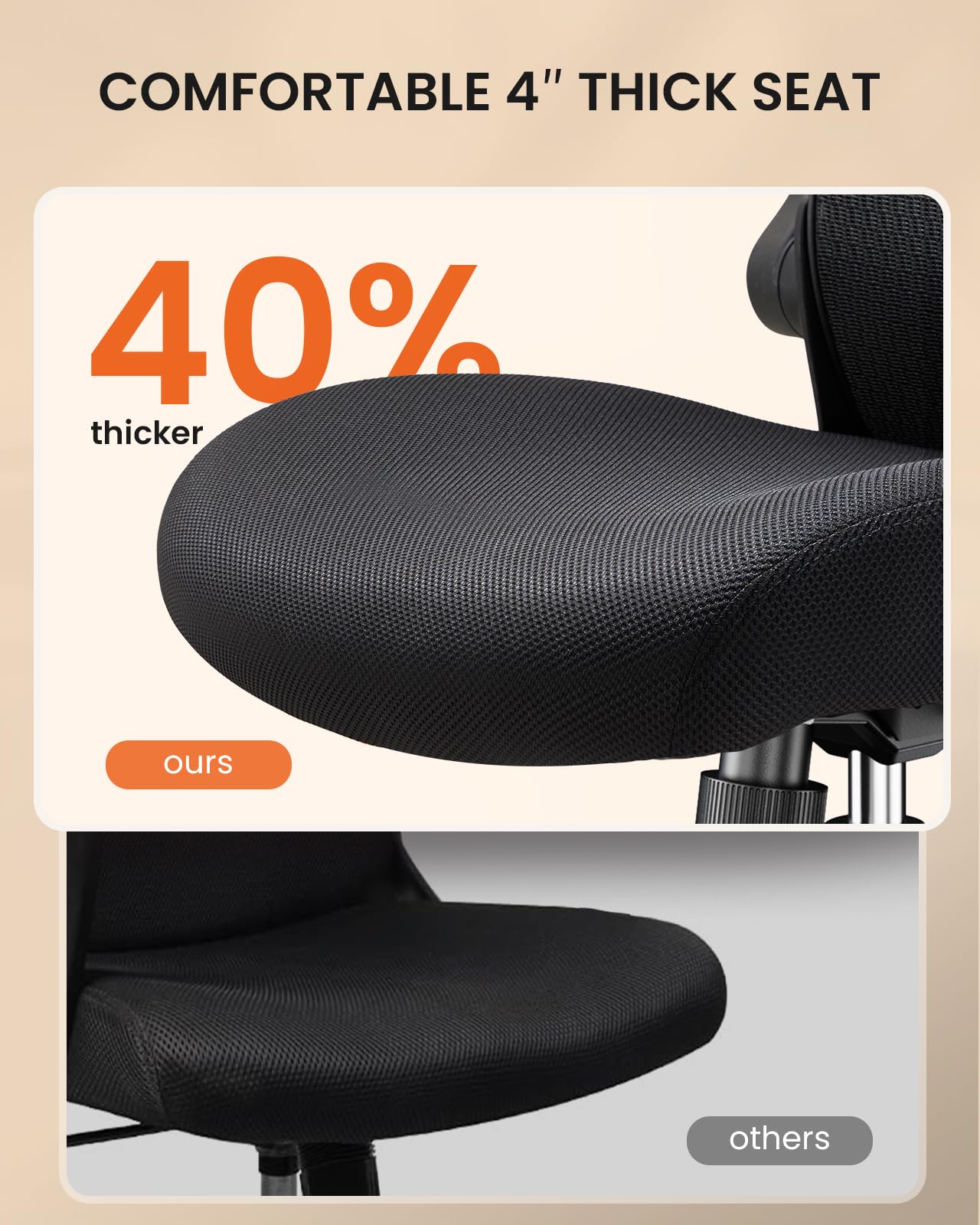 ErGear Ergonomic Office Chair - High Back Mesh Desk Chair with Adjustable Lumbar Support & Headrest, Swivel Computer Chair for Home Office, Gaming, and Work - Perfect for Long Hours Sitting, Back Pain Relief, and Productivity Boost (Black)