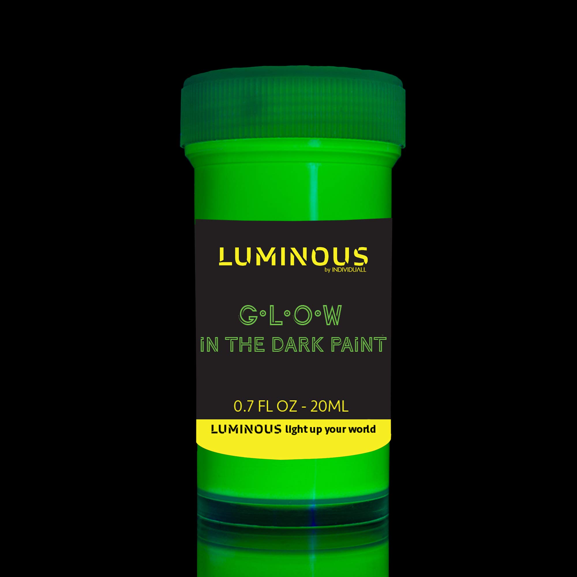 Glow in The Dark Paint Set of 8 - Long Lasting Phosphorescent Neon Paints for DIY Crafts, Easter Egg Decorations & Nighttime Art Projects - 8 x 20ml (0.7 fl oz) Luminous Paint Kit for Home, Party & Kids Activities