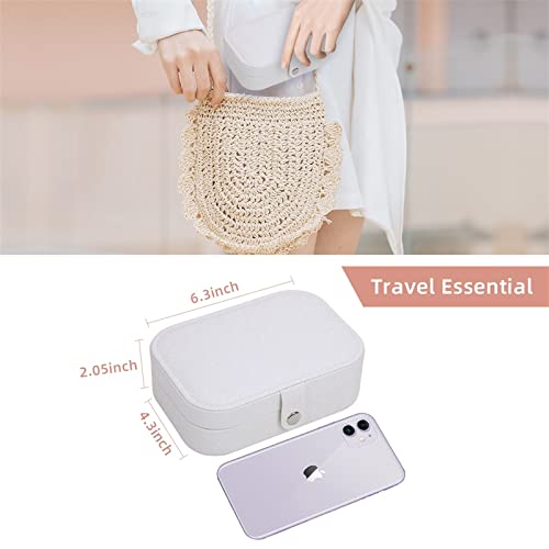 Portable PU Leather Jewelry Organizer Box - Travel Jewelry Storage Case for Earrings, Necklaces & Rings | Durable Green Jewelry Box for Women, Gift Packaging & Travel Use