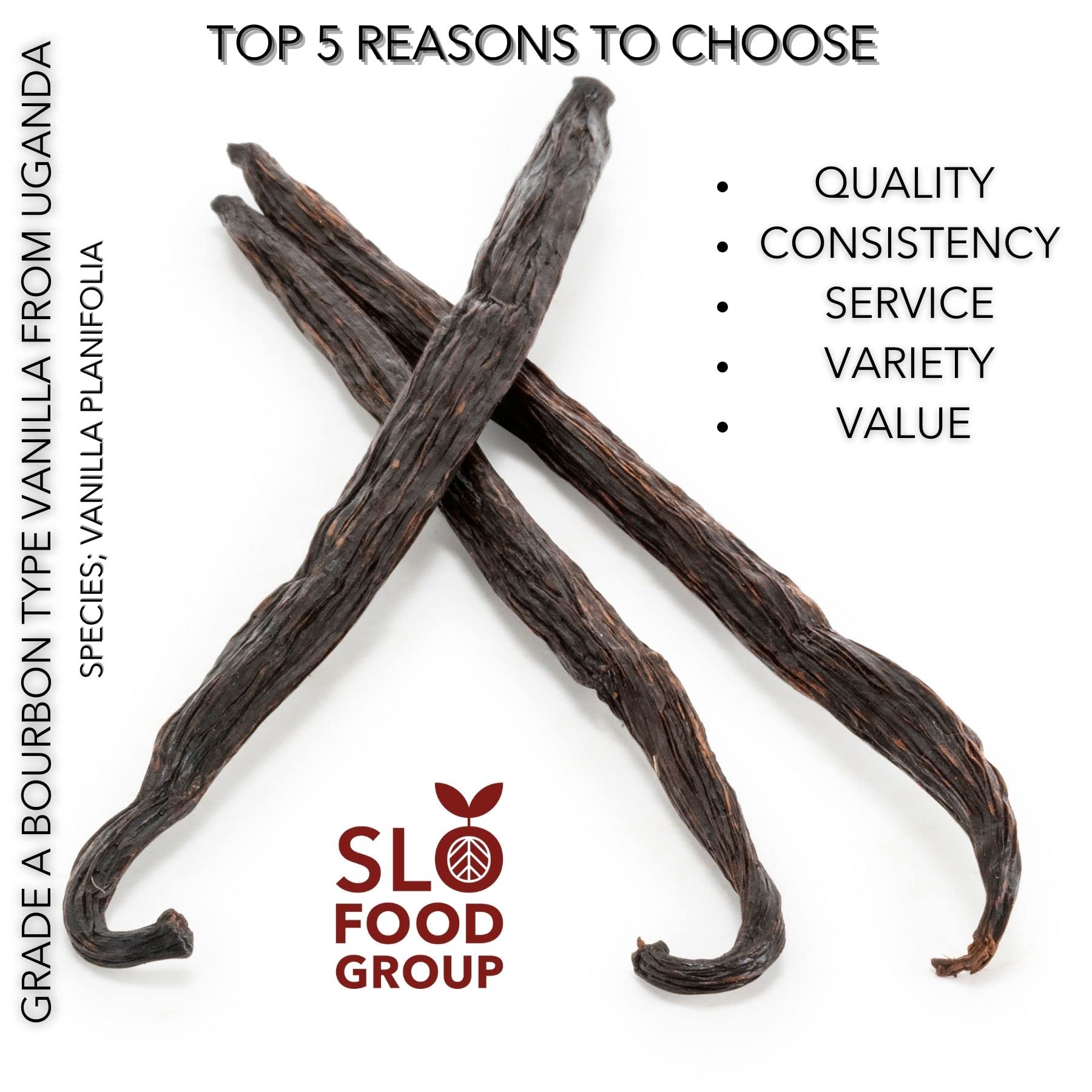 Premium Grade A Bourbon Vanilla Beans 1 Pound - Uganda Sourced Gourmet Vanilla Pods for Cooking, Baking, Ice Cream & DIY Extracts - Perfect for Chefs, Bakers & Home Cooks