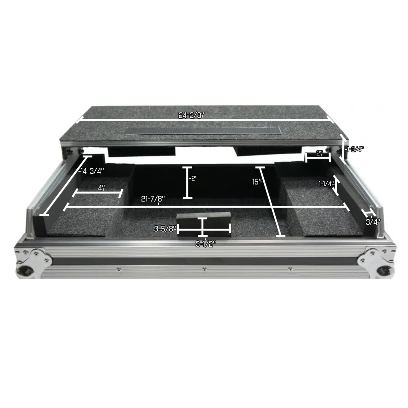 Harmony Audio DJ HCNVLT Flight Glide Laptop Stand & Road DJ Custom Case - Compatible with Numark NV - Perfect for DJ Gigs, Travel & Studio Use