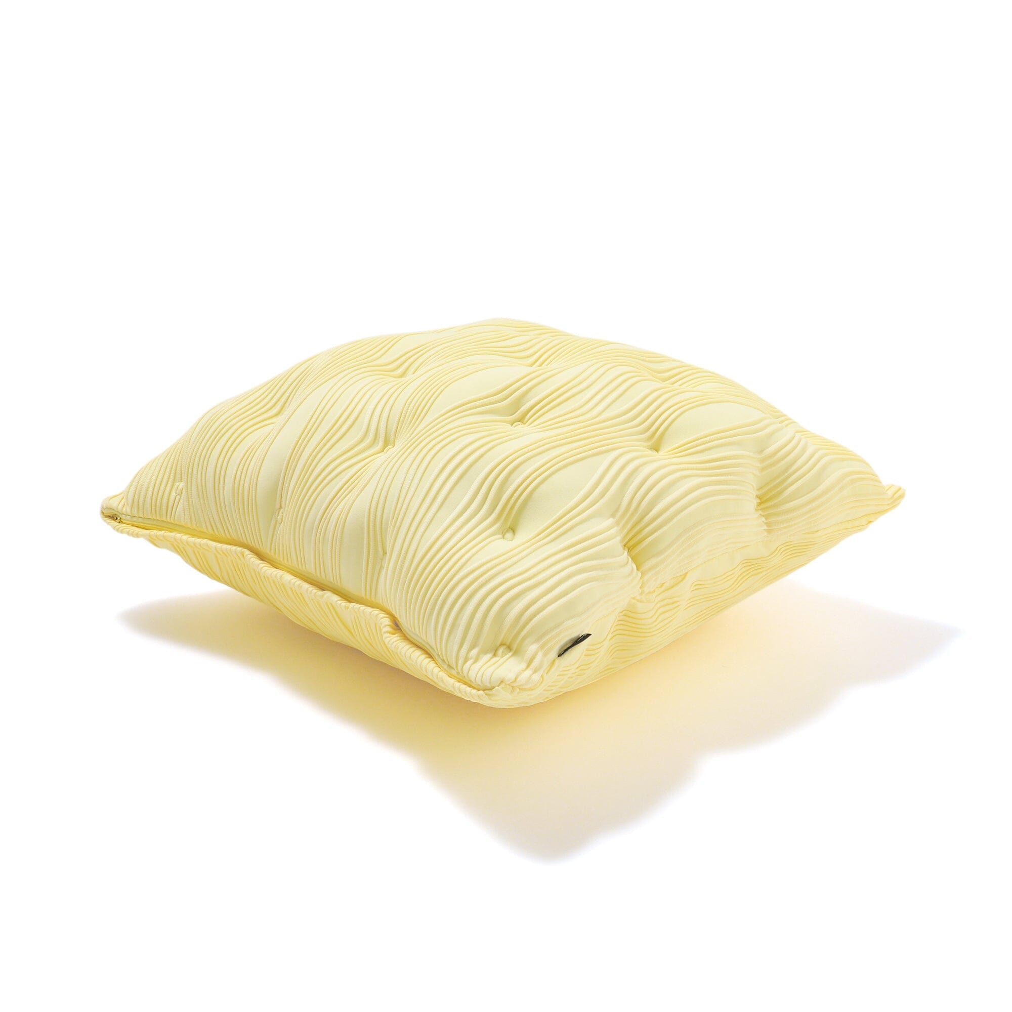 Premium Dimple Cord Cushion Cover 18x18 Inches - Soft Yellow Pillow Case for Sofa, Bed & Home Decor - Cozy Living Room & Bedroom Accessory