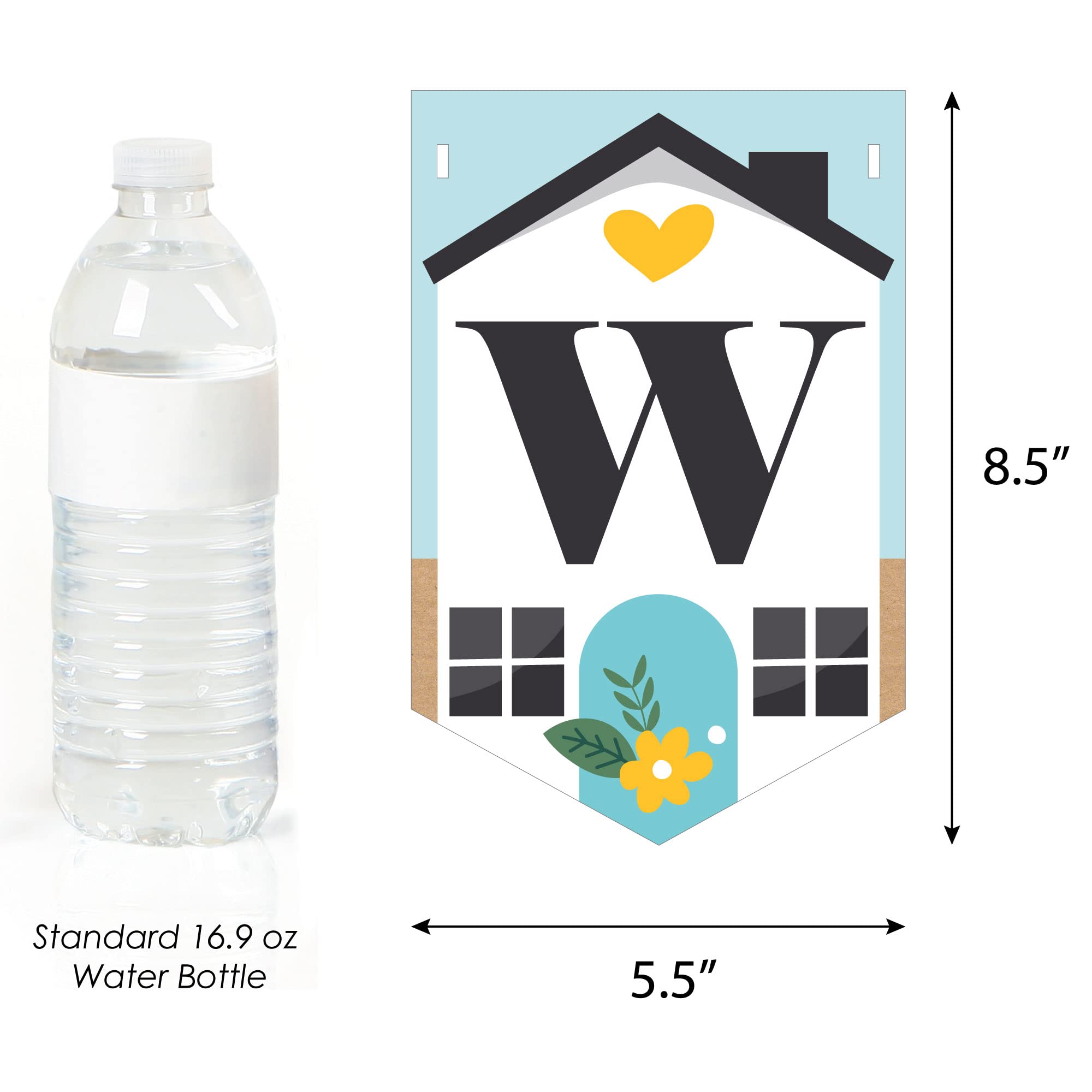 Big Dot of Happiness Welcome Home Housewarming Banner - Sweet Home Bunting for Party Decorations | Perfect for New Home Celebrations, Housewarming Parties & Front Door Decor