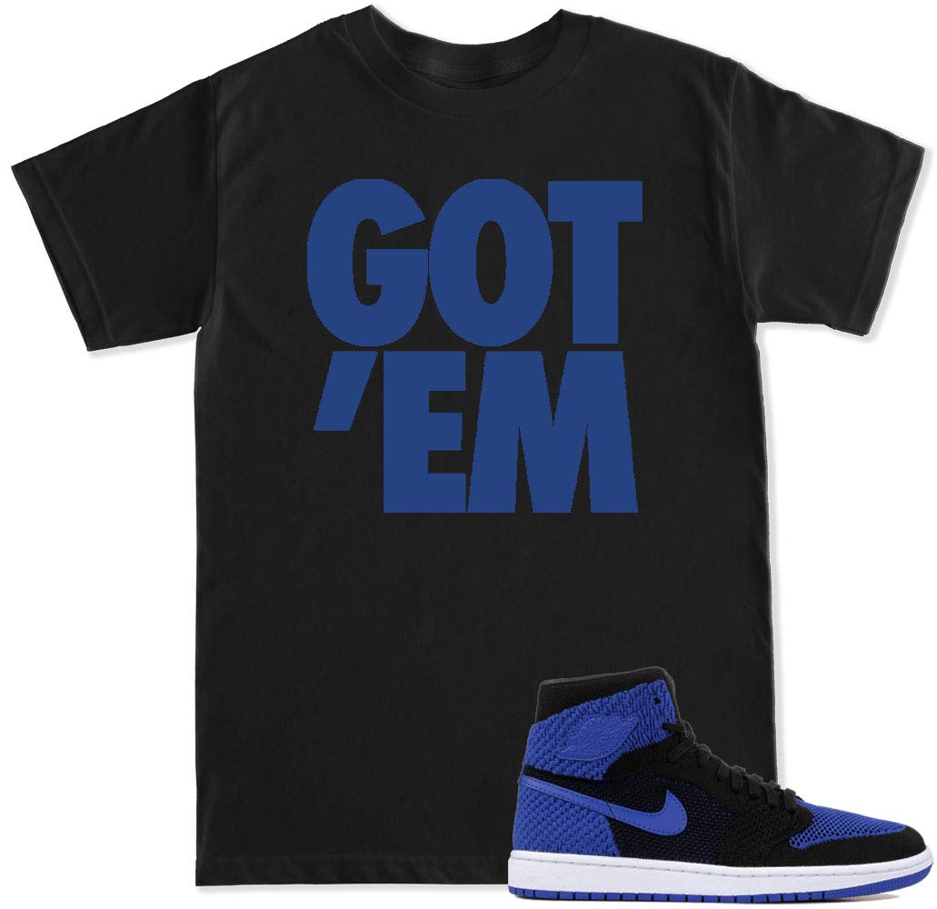FTD Apparel Men's Got Em Flyknit Blue T-Shirt - Lightweight Comfortable Casual Tee for Everyday Wear, Gym & Outdoor Activities