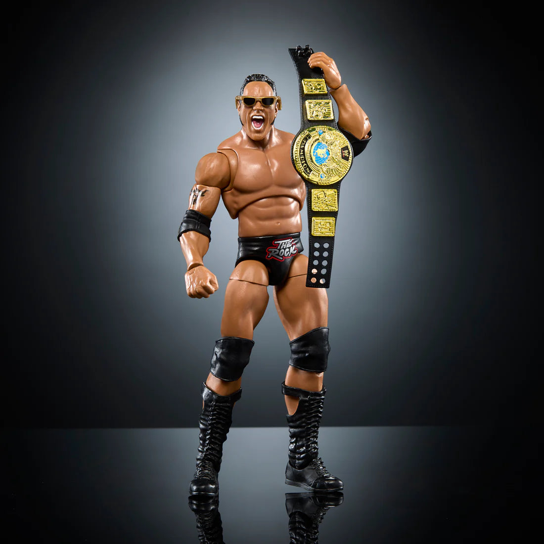 WWE Ultimate Edition Greatest Hits The Rock Action Figure - Collectible Wrestling Toy for Fans & Display - Perfect for Home Decor, Gifts, and WWE Memorabilia Collections