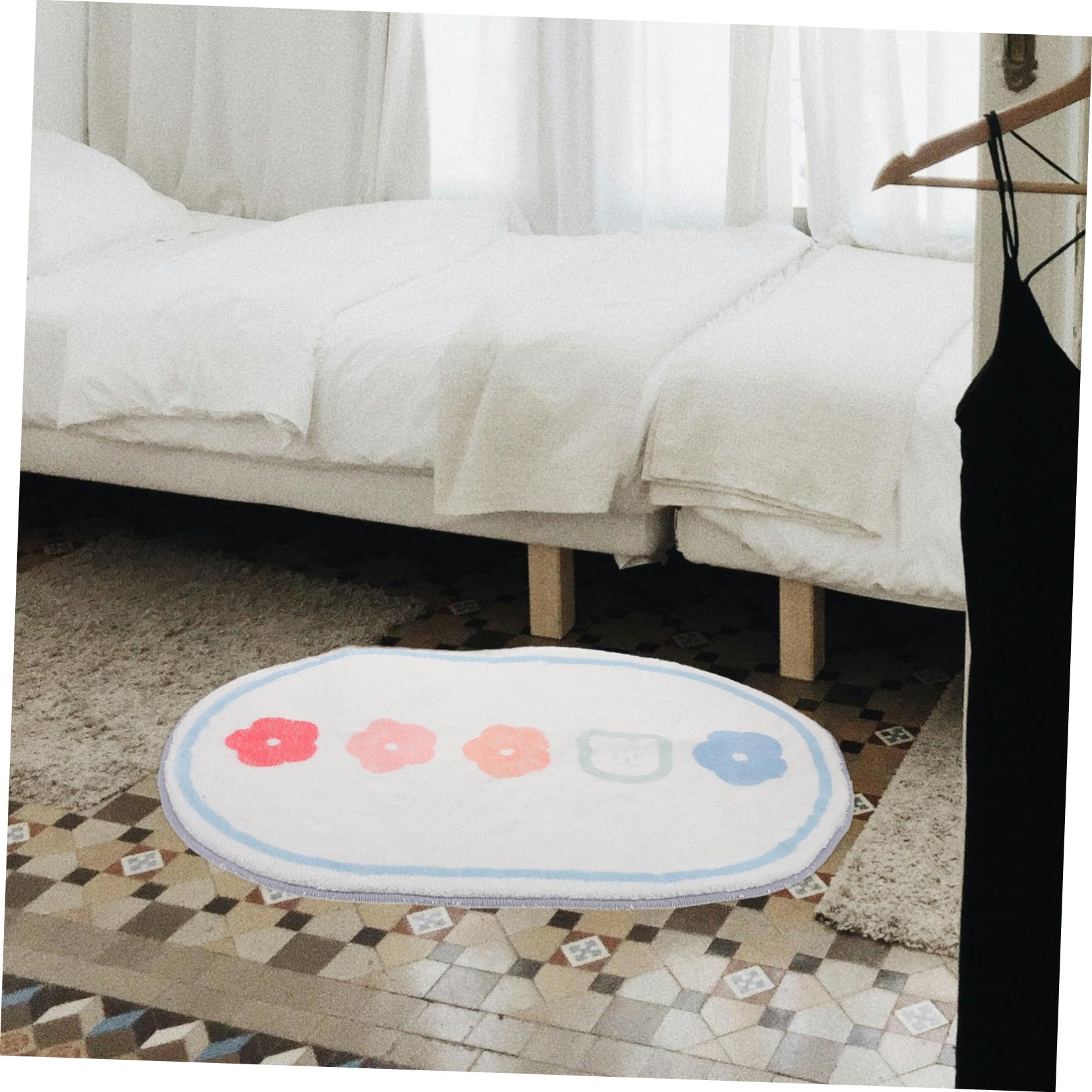 VICASKY Soft Polyester Rugs for Floor - Non-Slip Indoor Outdoor Carpet, Bath Mat, Bedroom Rug, Door Mat - Perfect for Living Room, Patio, Bathroom & Entryway
