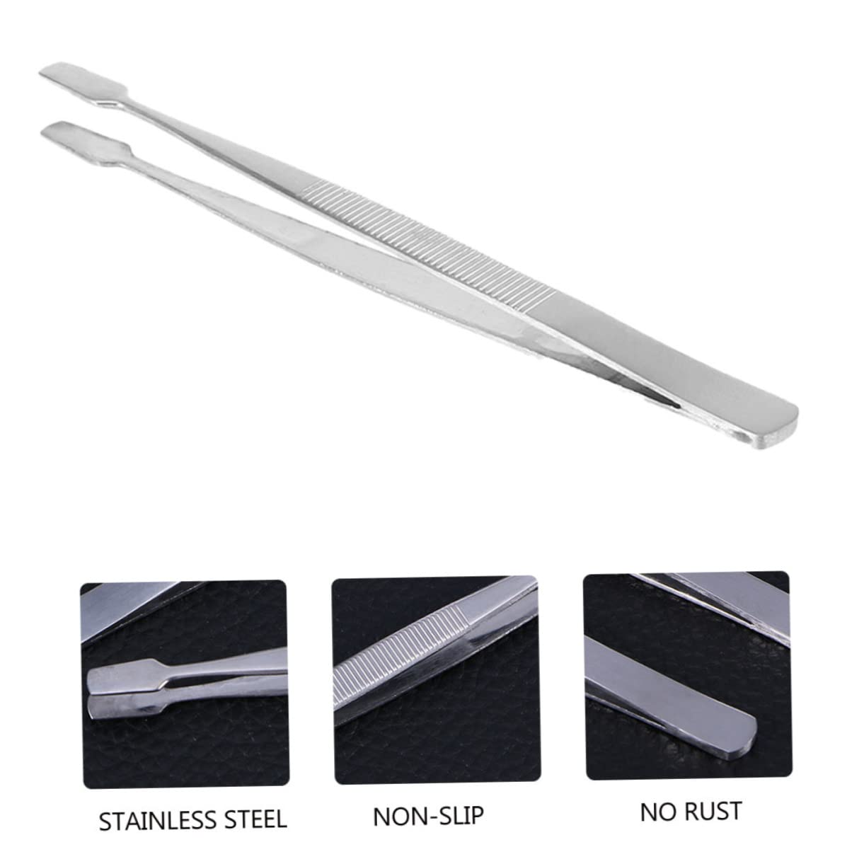Professional Stainless Steel Eyelash Extension Tweezers Kit - Angled Lighted Gripper Tongs, DIY Lash Tech Tools with Custom Stickers for Salon & Home Use