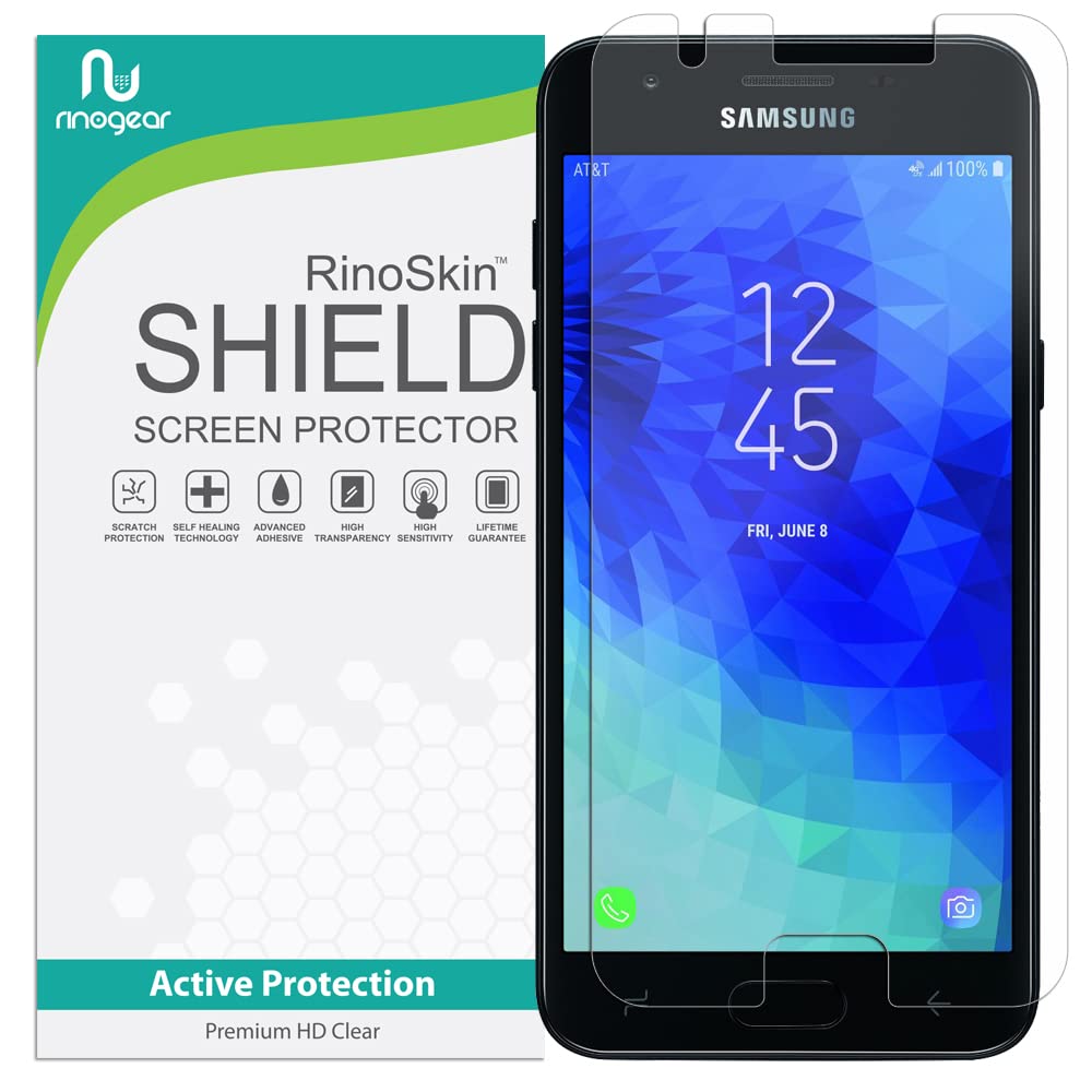 RinoGear Samsung Galaxy Express Prime 3 Screen Protector - Case Friendly, Flexible TPU Film, Full Coverage Clear Protection - Perfect for Everyday Use, Travel & Work