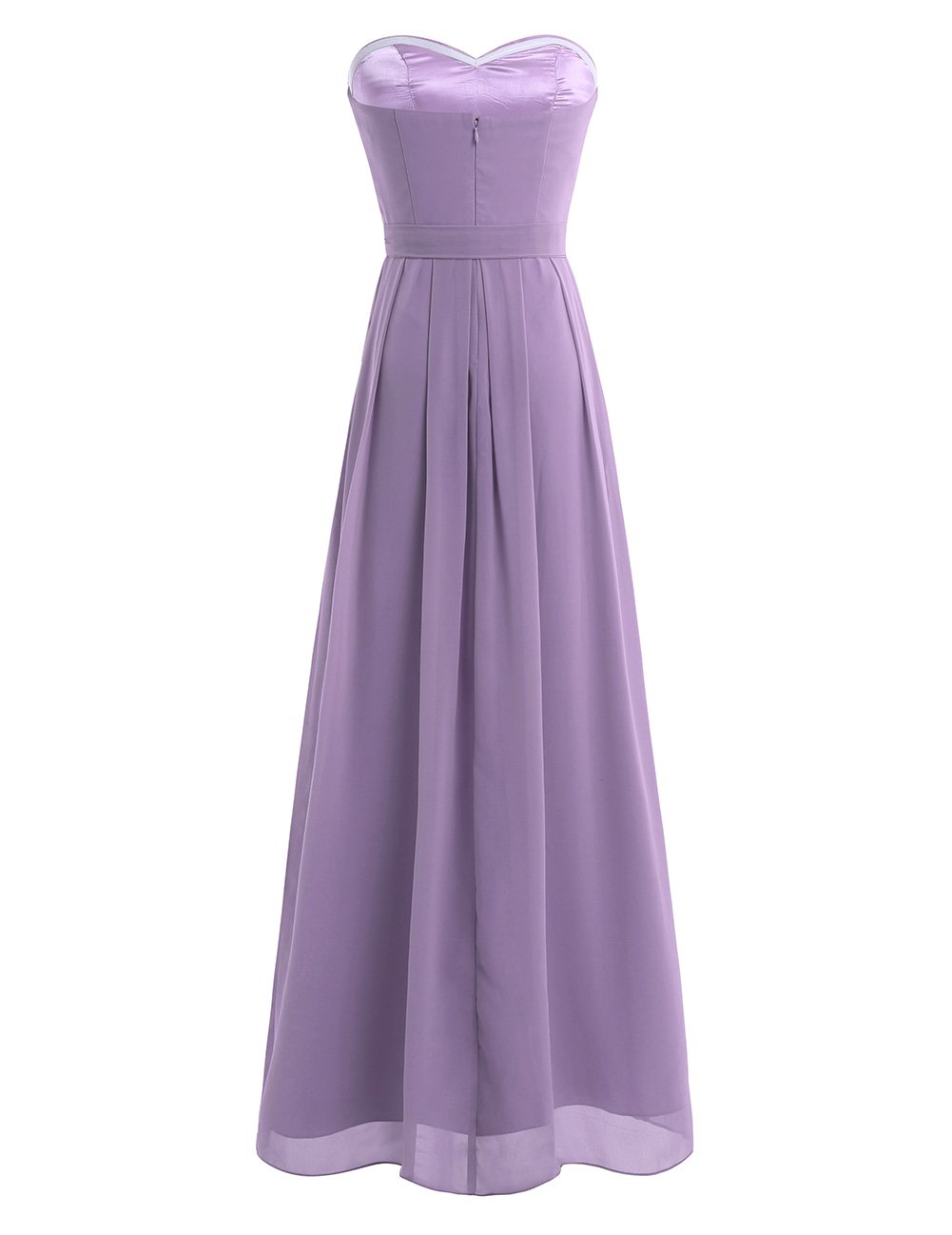 iiniim Women's Strapless Pleated Chiffon Bridesmaid Dress - Elegant Formal Prom Long Evening Gown for Weddings, Parties & Special Occasions