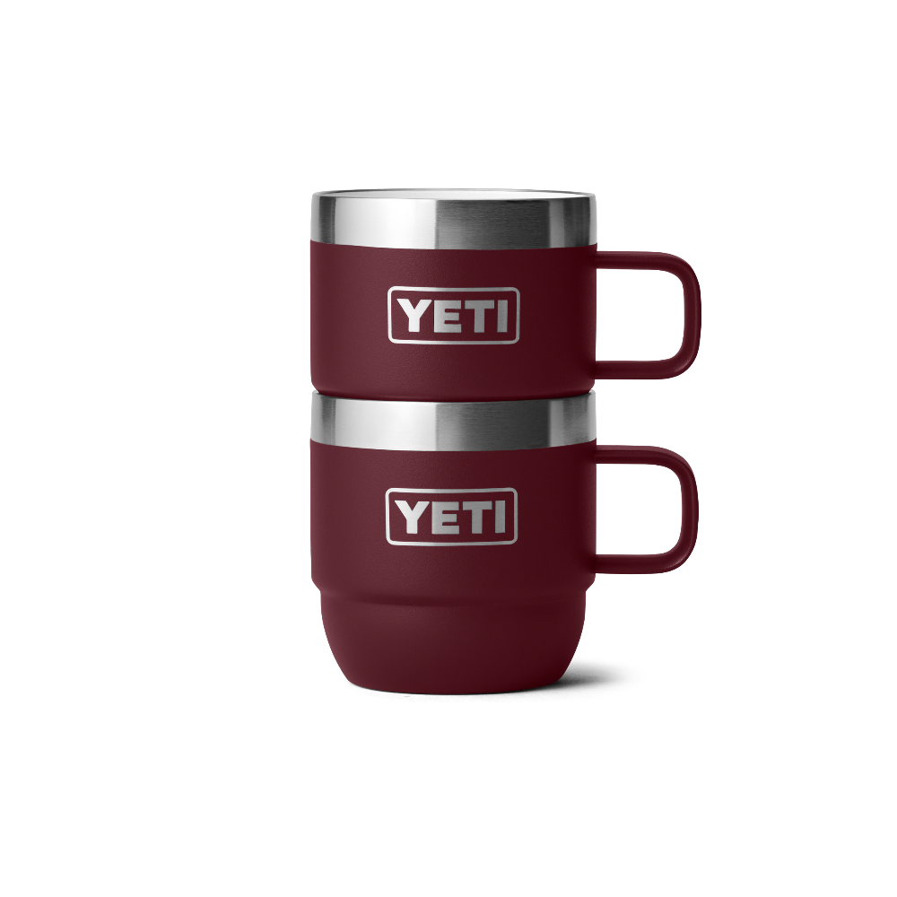 Rambler 6 oz Stackable Mugs (2 Pack) - Insulated Stainless Steel Camping Cups for Coffee, Tea & Outdoor Adventures - Perfect for Hiking, Picnics & Travel