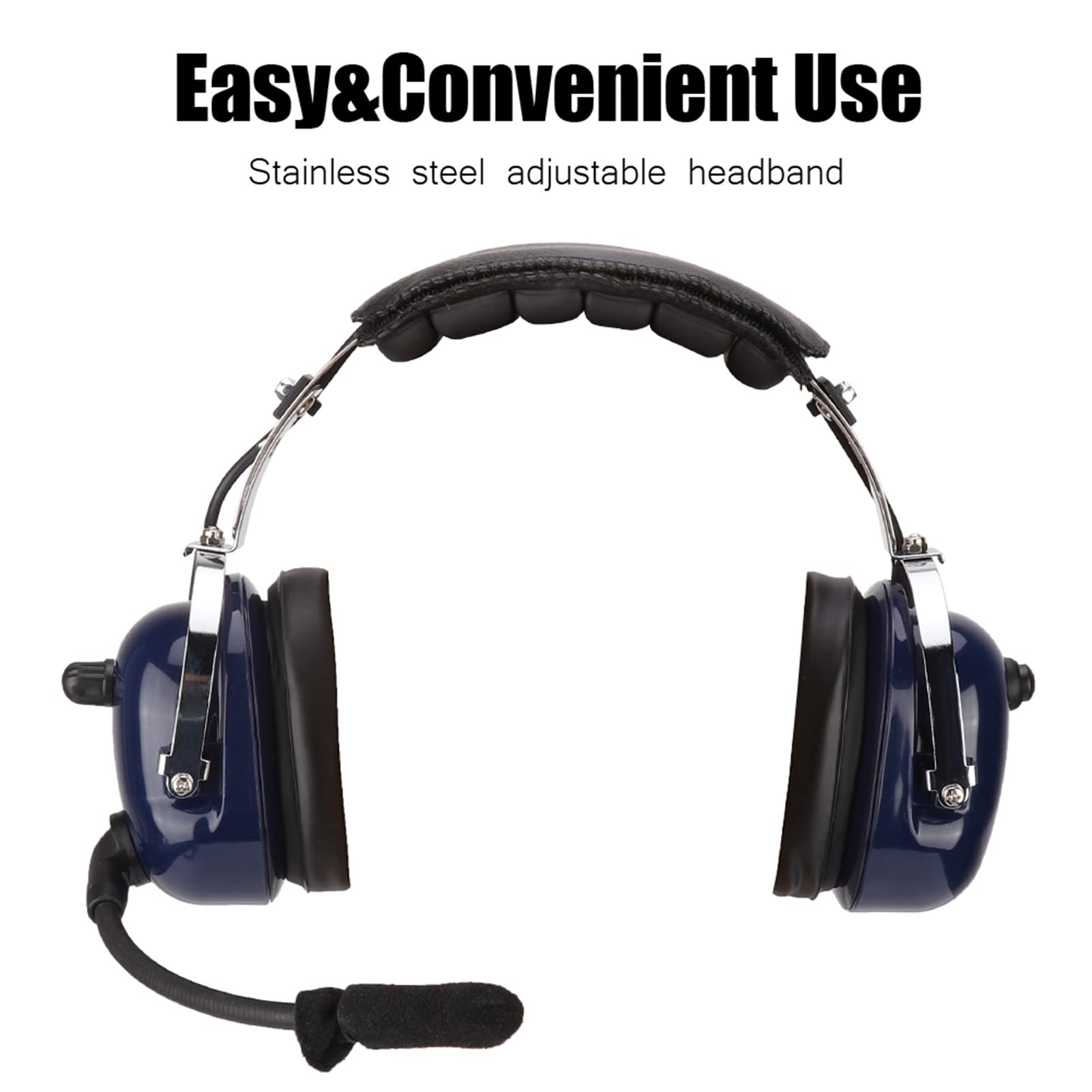 Professional Aviation Helmet for Pilots - Dual Grip Design, Adjustable Headband & 3.5mm Noise Cancelling Headset - Perfect for Flight Training, Helicopter Flying & Airshows