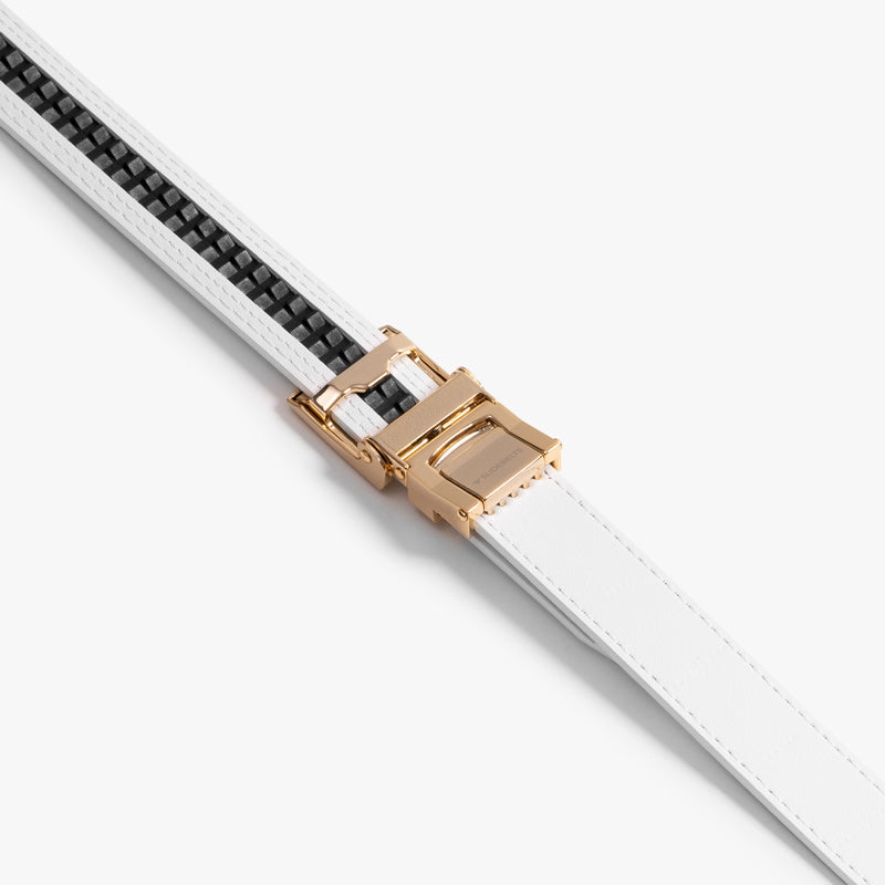 Skinny White Belt for Women & Men - Slim Adjustable Waist Strap | Perfect for Jeans, Dresses & Casual Outfits