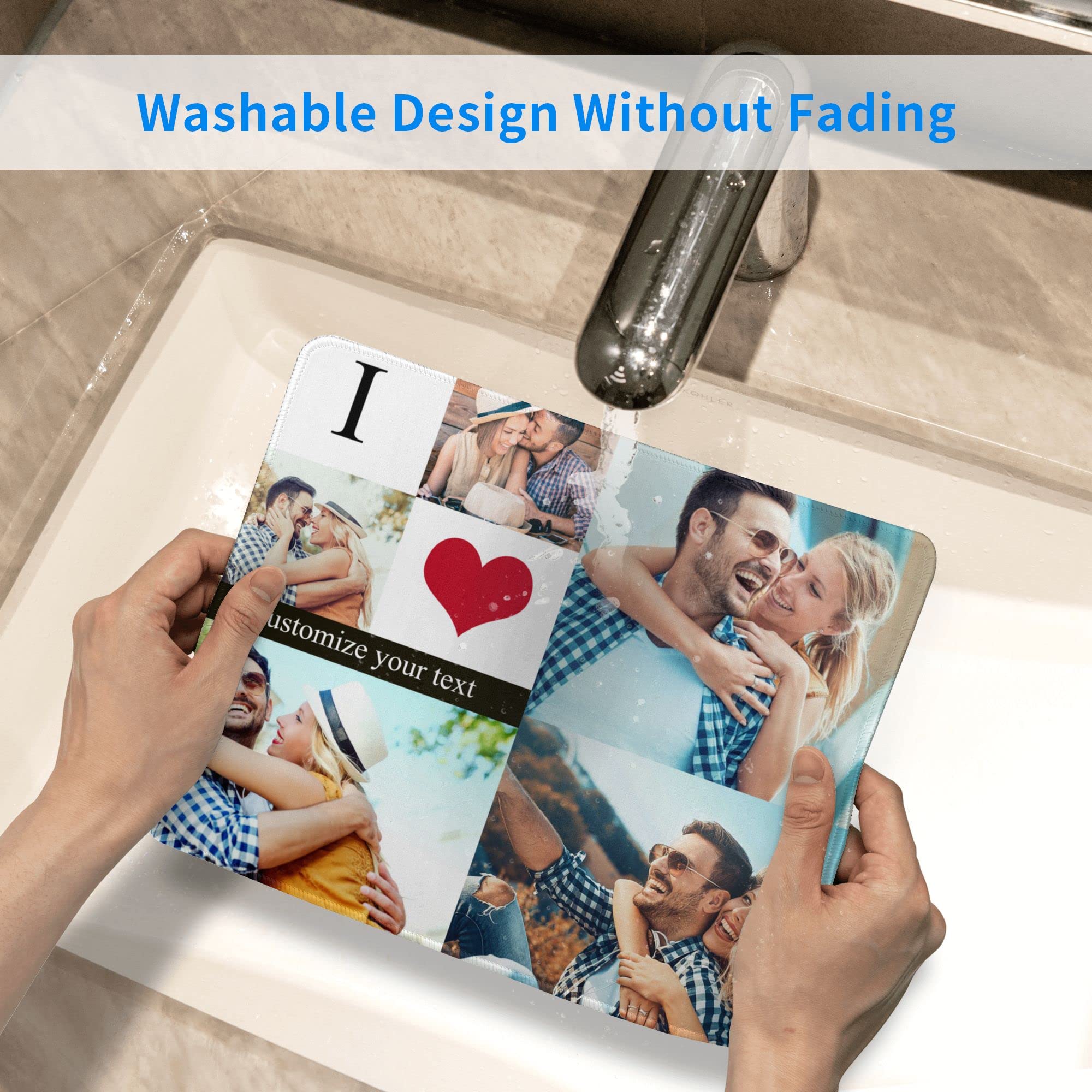 Personalized Photo Mouse Pad - Custom Text & Image Office Desk Mat for Gaming, Work & Home Use - Unique Gift for Gamers & Professionals
