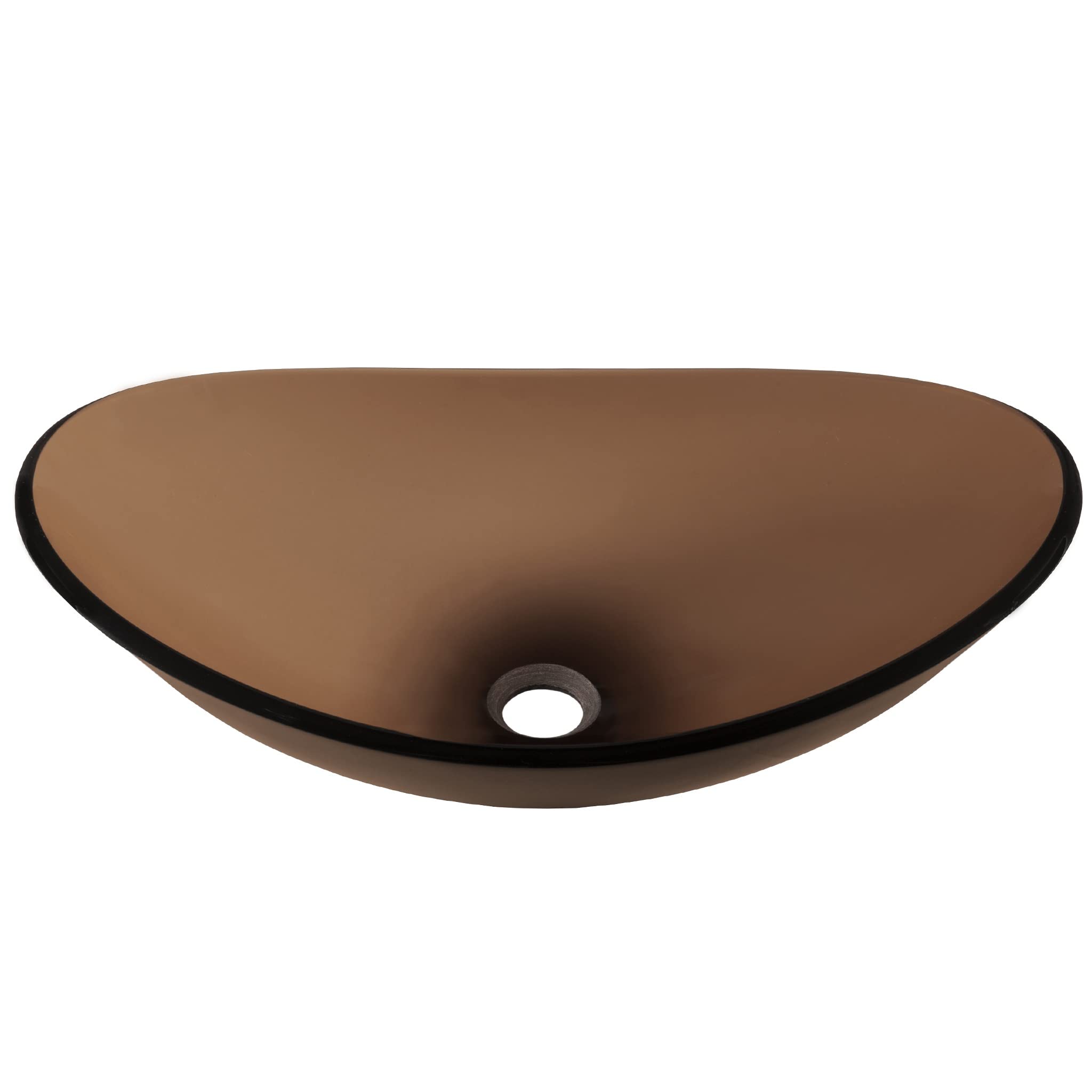 Novatto TIS-324T BABBUCCIA Modern Glass Vessel Bathroom Sink - Premium Tempered Glass Vanity Sink for Contemporary Bathroom Decor, Perfect for Home, Hotel, and Spa Renovations
