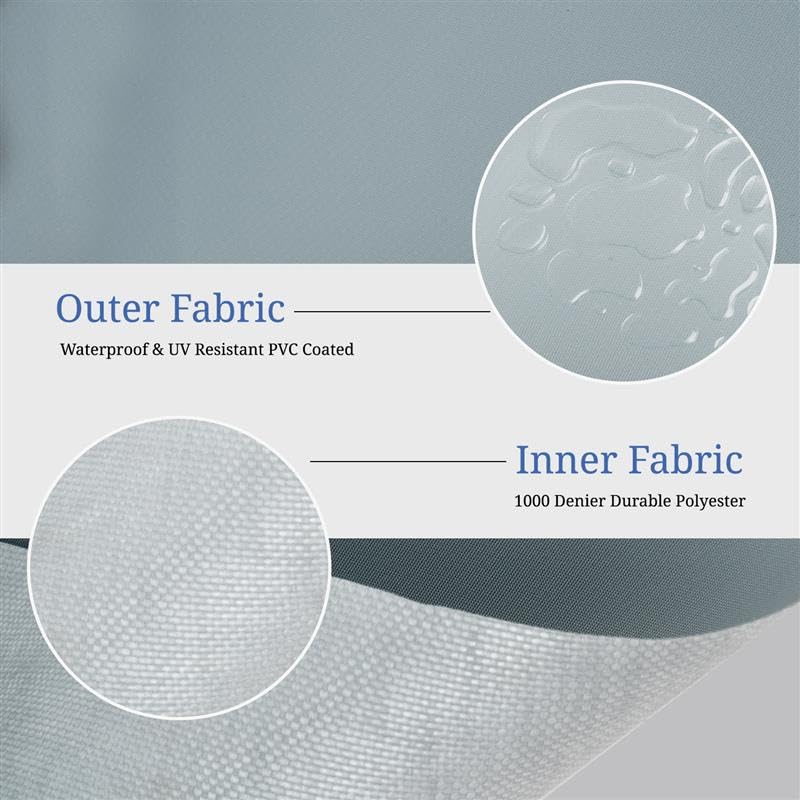 Heavy Duty 18 Oz Waterproof UV Resistant Outdoor Table Cover - 48