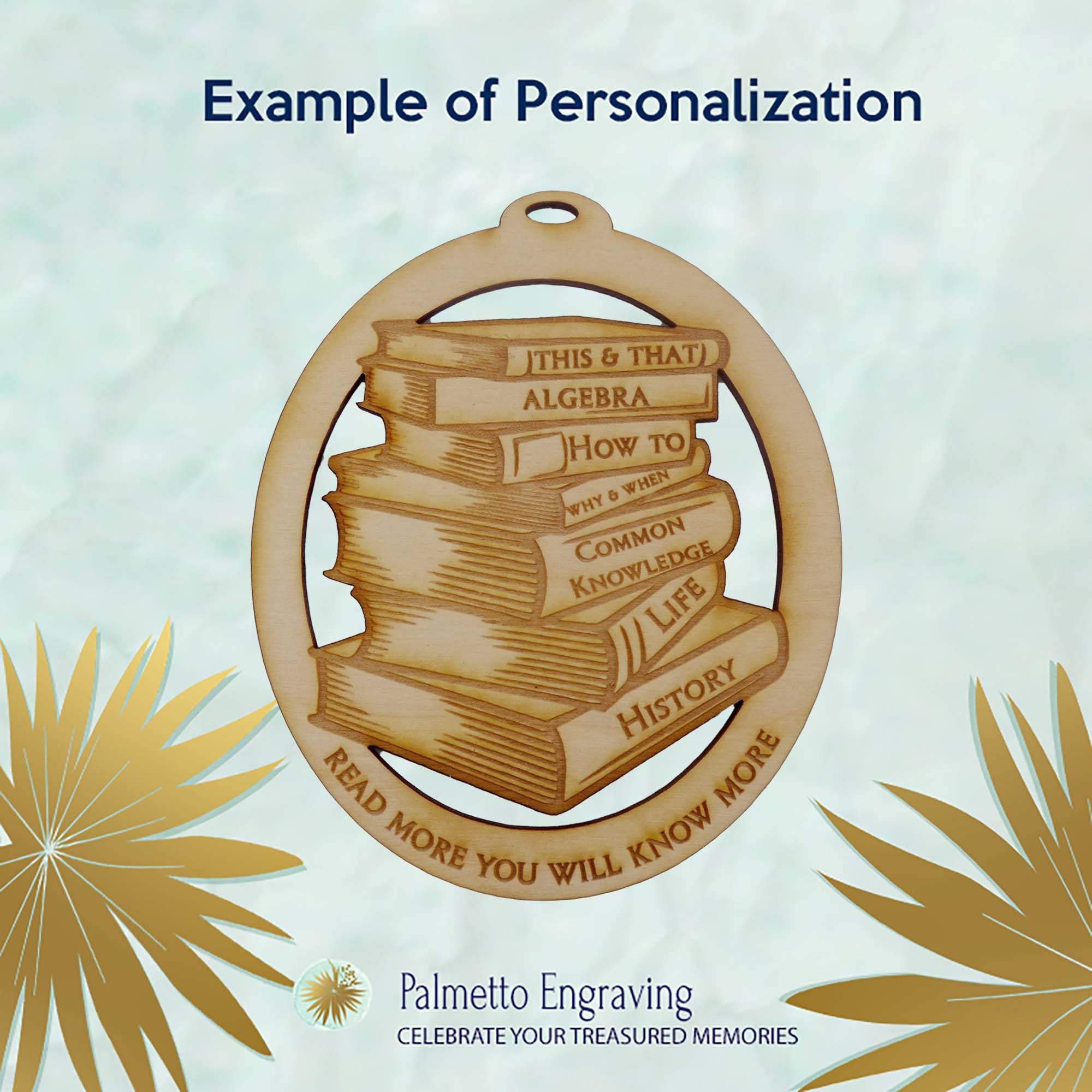 Personalized Book Lover Gifts - Unique Book-Themed Ornaments & Decor for Readers | Perfect for Christmas Tree, Bookshelf Display & Literary Enthusiast Presents