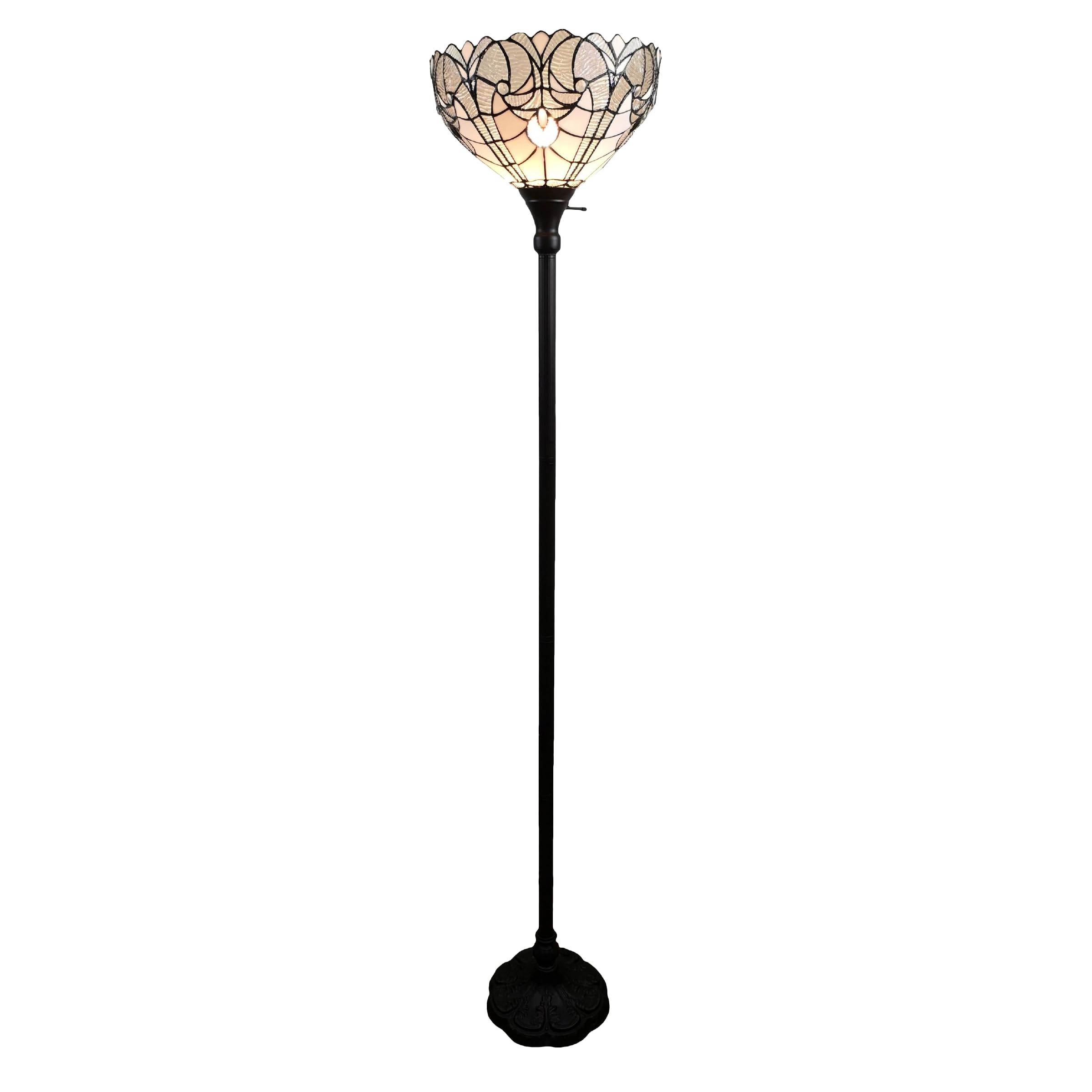 Amora Tiffany Floor Lamp Torchiere - 72