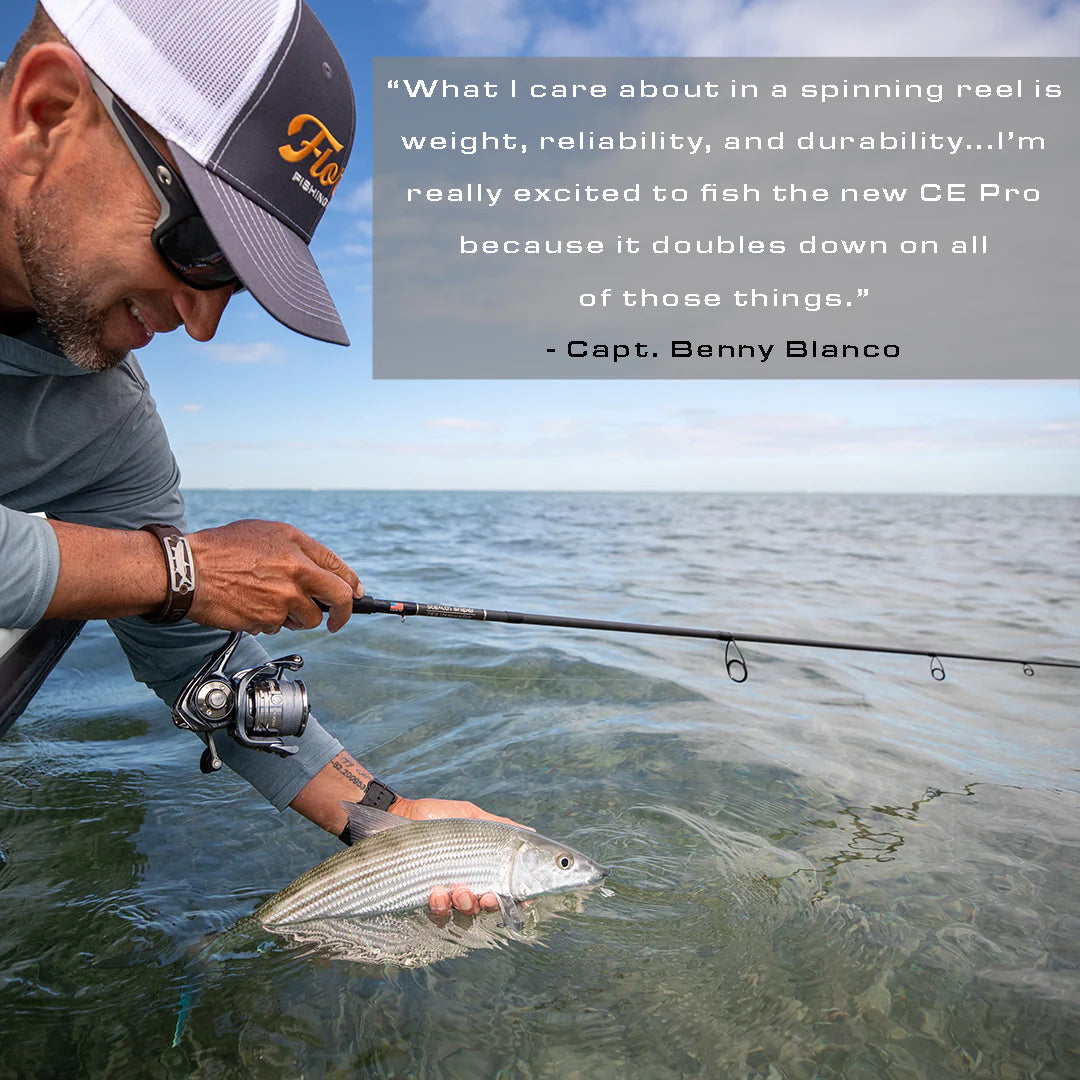 Florida Fishing Products CE Pro Spinning Reels - Saltwater & Freshwater Fishing Gear for Bass, Trout, and Walleye - Perfect for Shore Fishing, Boat Angling, and Tournament Use